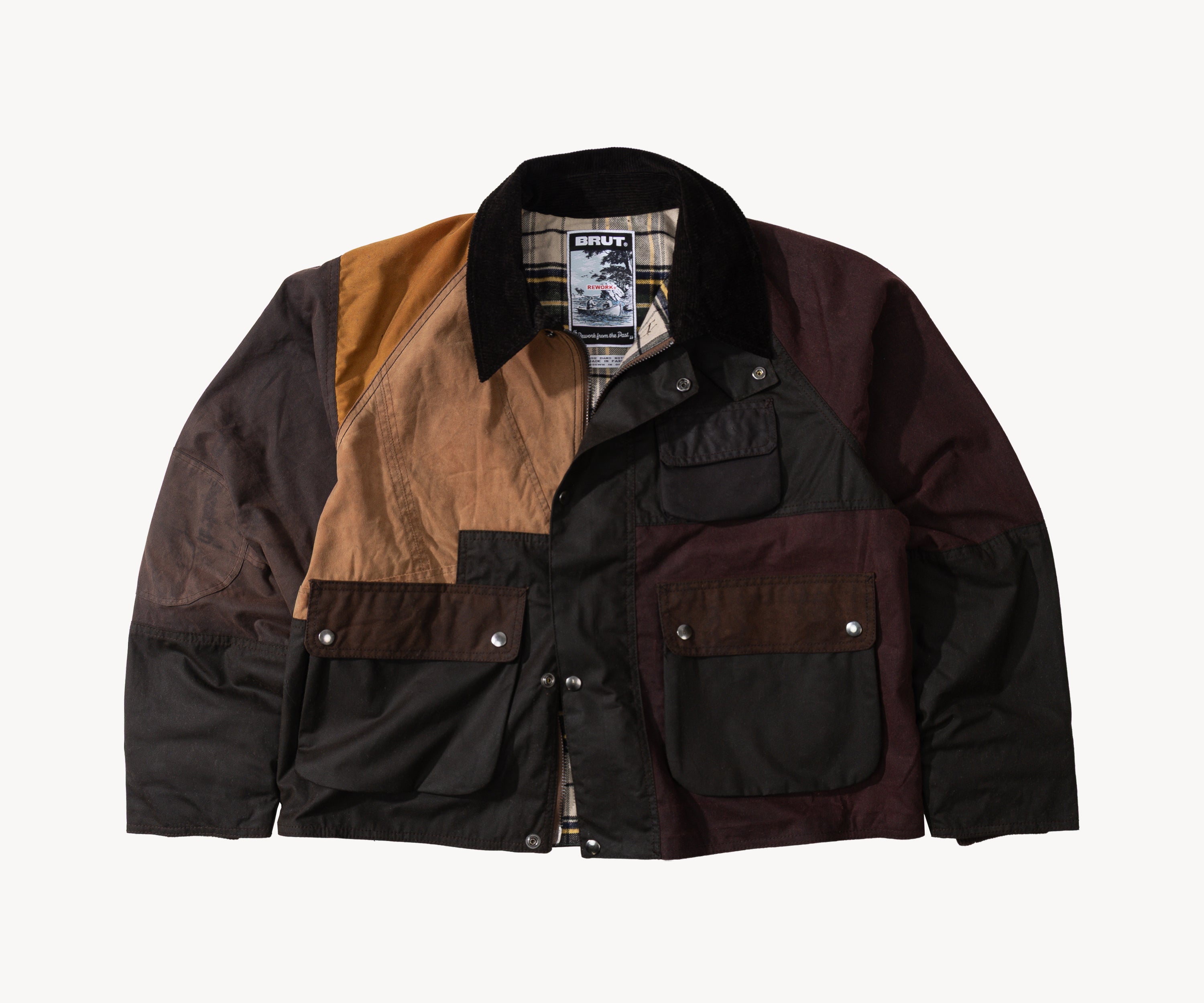 REWORK® FLY WAX JACKET - N° 029 Manteaux et vestes MEDIUM / MARRON - BRUT Clothing