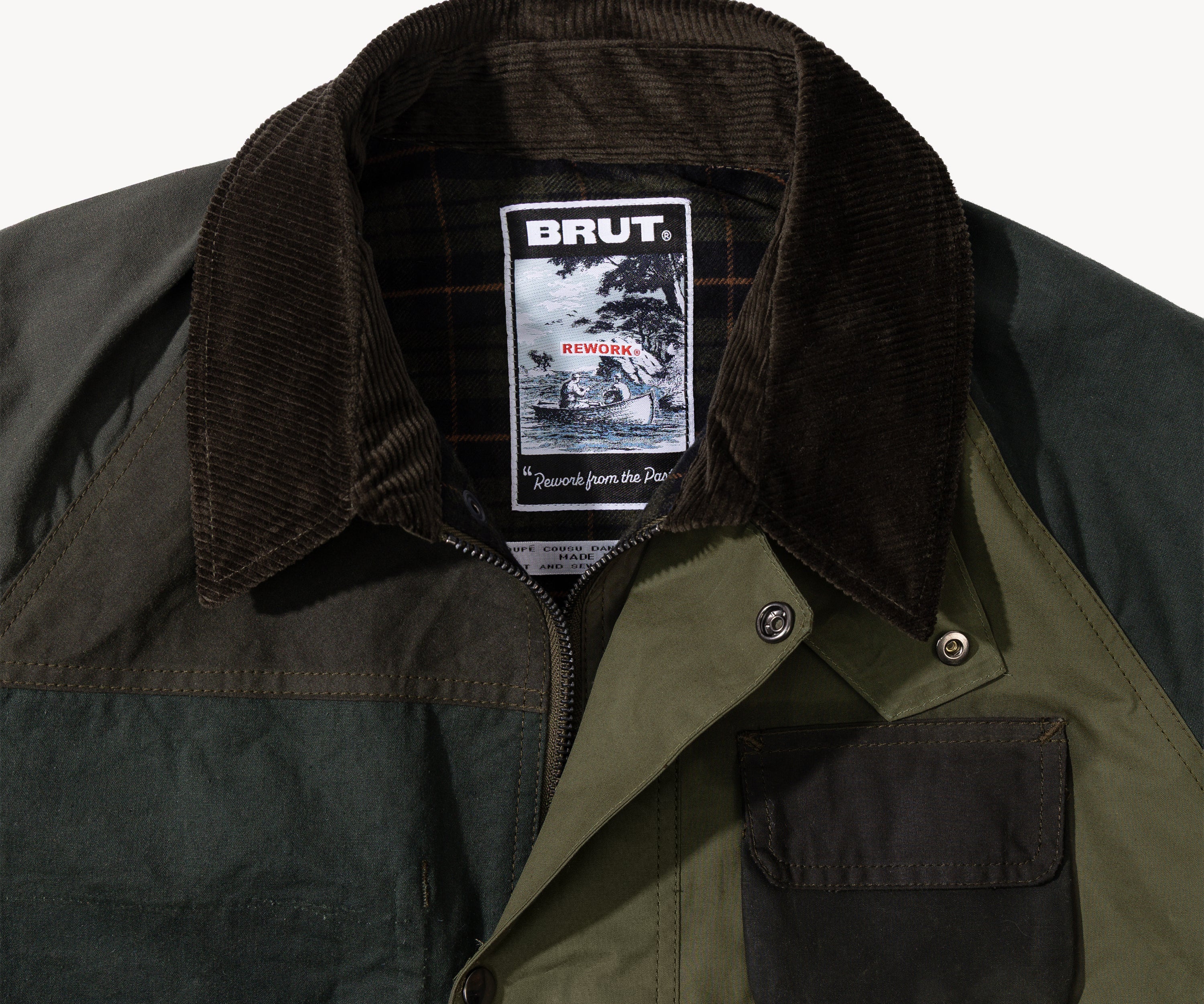 REWORK® FLY WAX JACKET - N° 018 Coats & Jackets MEDIUM / GREEN - BRUT Clothing