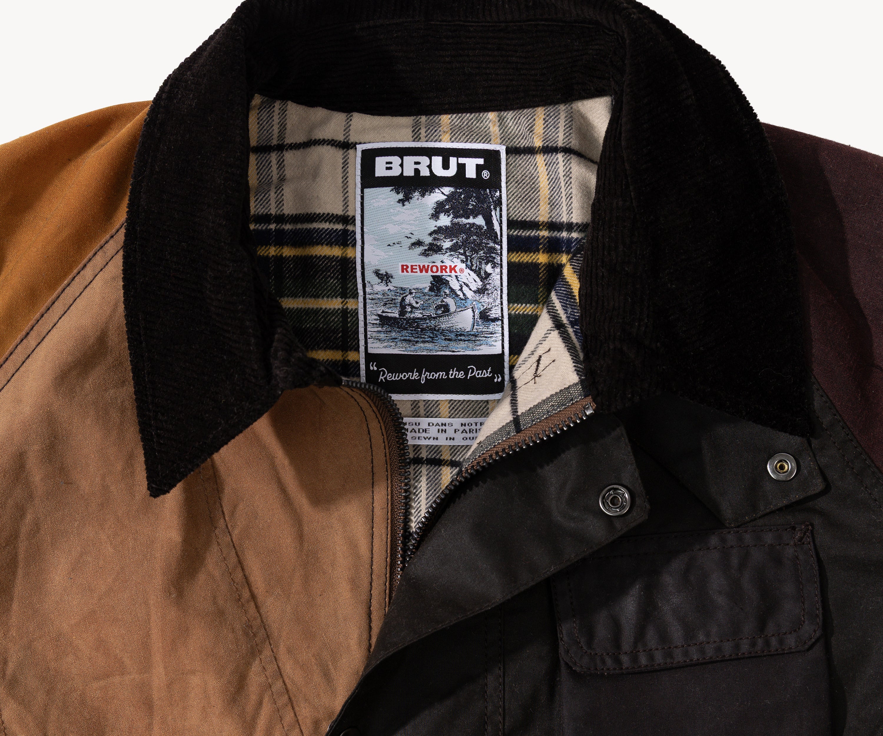 REWORK® FLY WAX JACKET - N° 029 Coats & Jackets MEDIUM / BROWN - BRUT Clothing