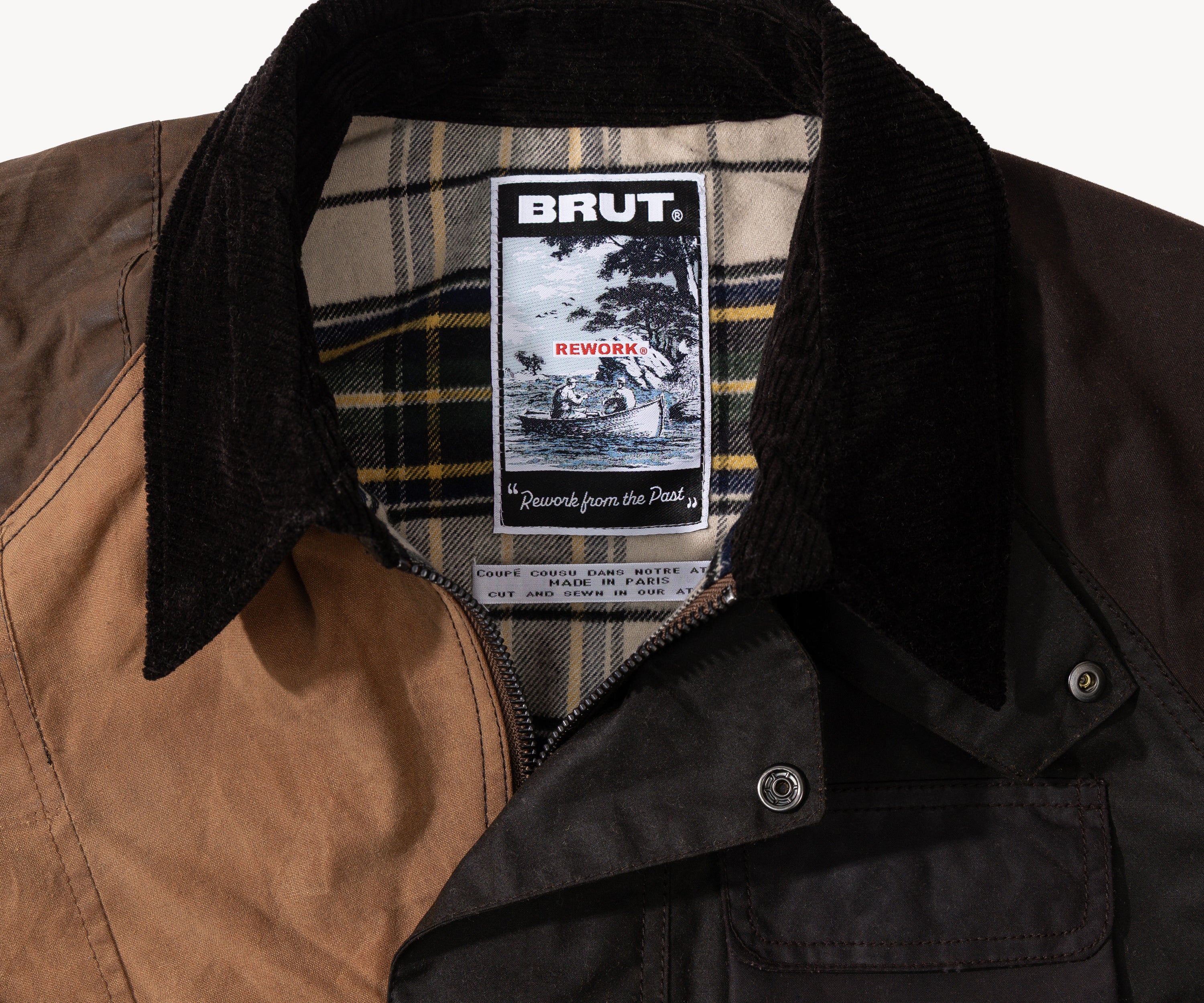 REWORK® FLY WAX JACKET - N° 024 Coats & Jackets MEDIUM / BROWN - BRUT Clothing