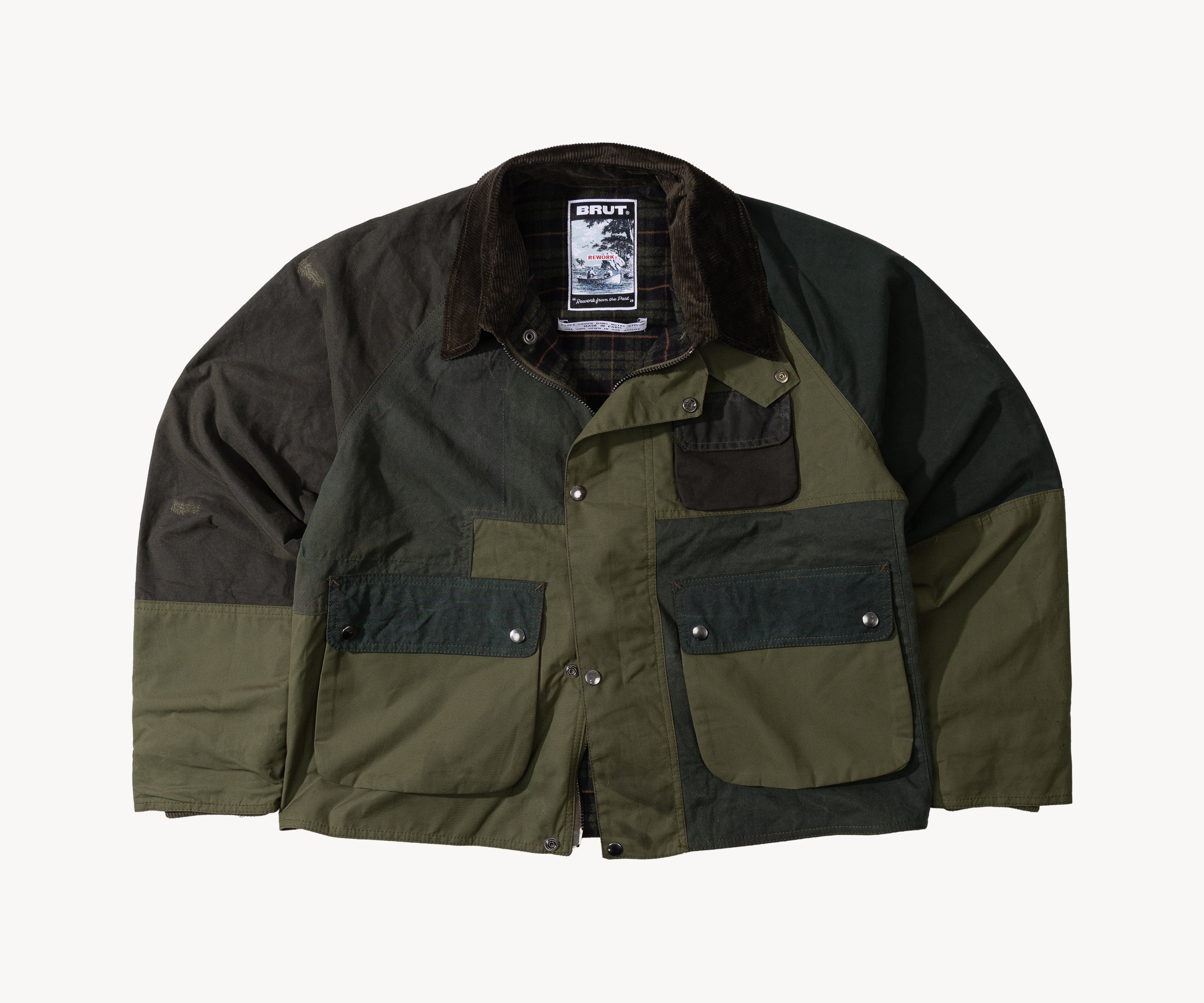 REWORK® FLY WAX JACKET - N° 019 Manteaux et vestes MEDIUM / VERT - BRUT Clothing