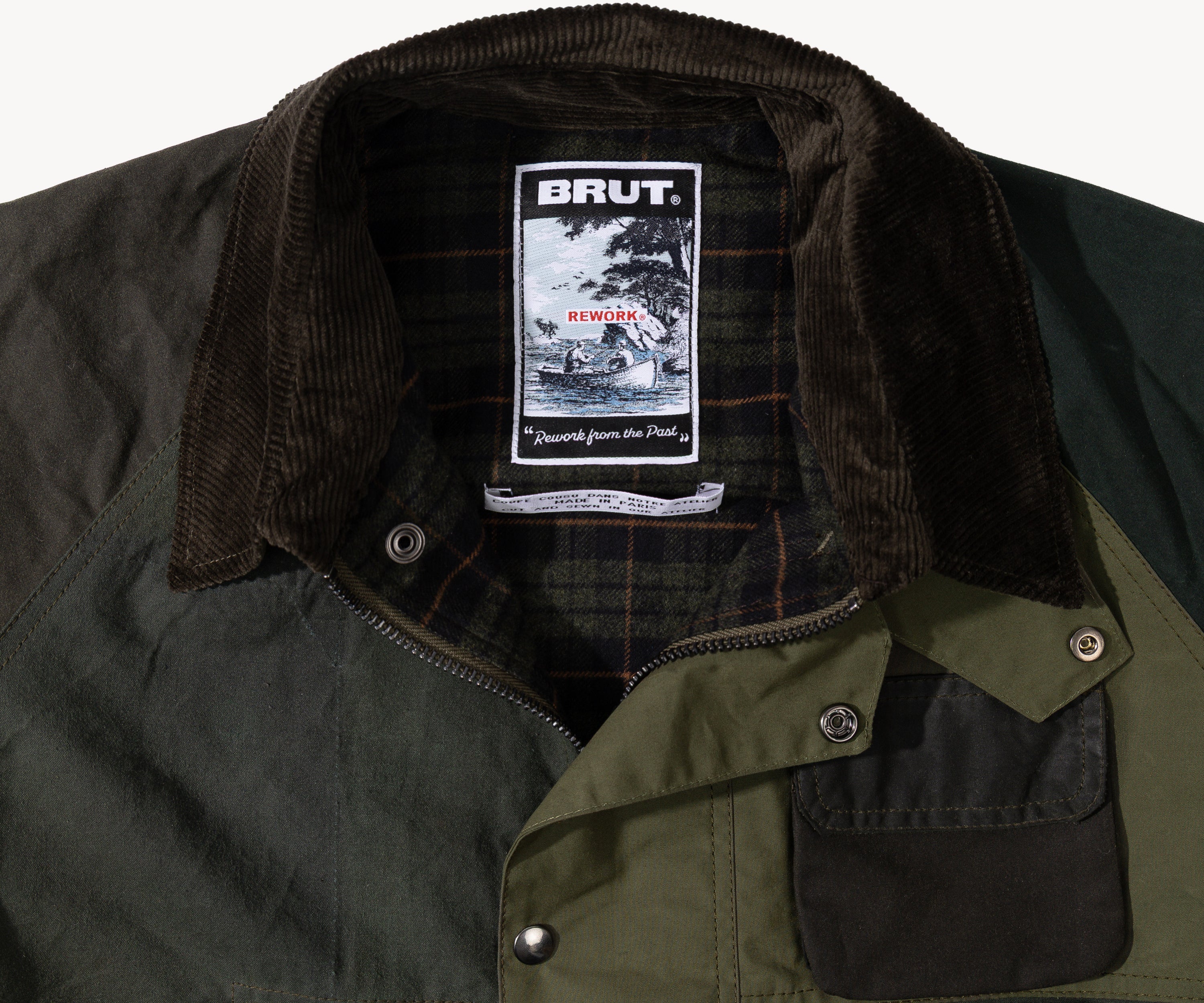 REWORK® FLY WAX JACKET - N° 019 Coats & Jackets MEDIUM / GREEN - BRUT Clothing