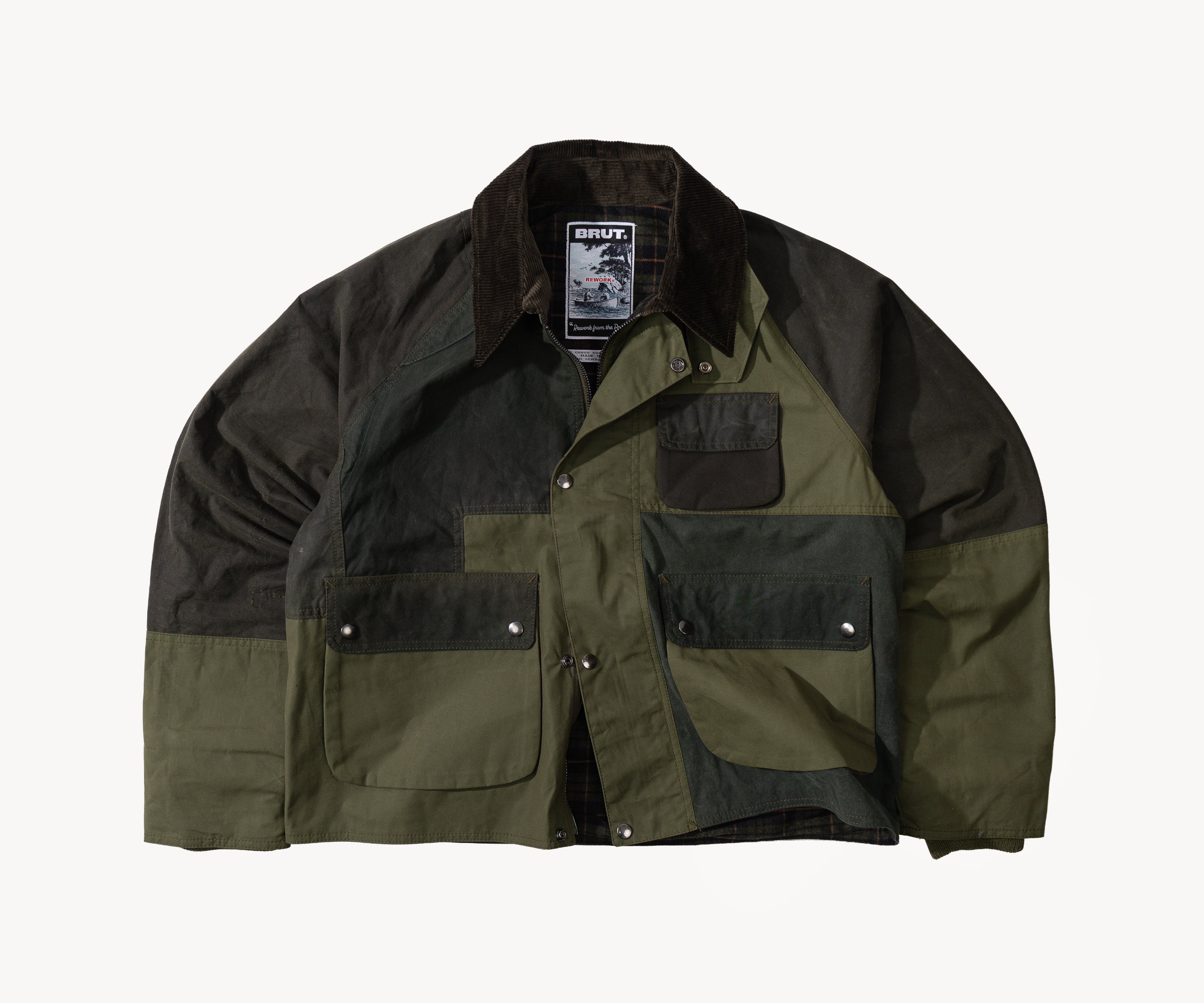 REWORK® FLY WAX JACKET - N° 020 Manteaux et vestes MEDIUM / VERT - BRUT Clothing