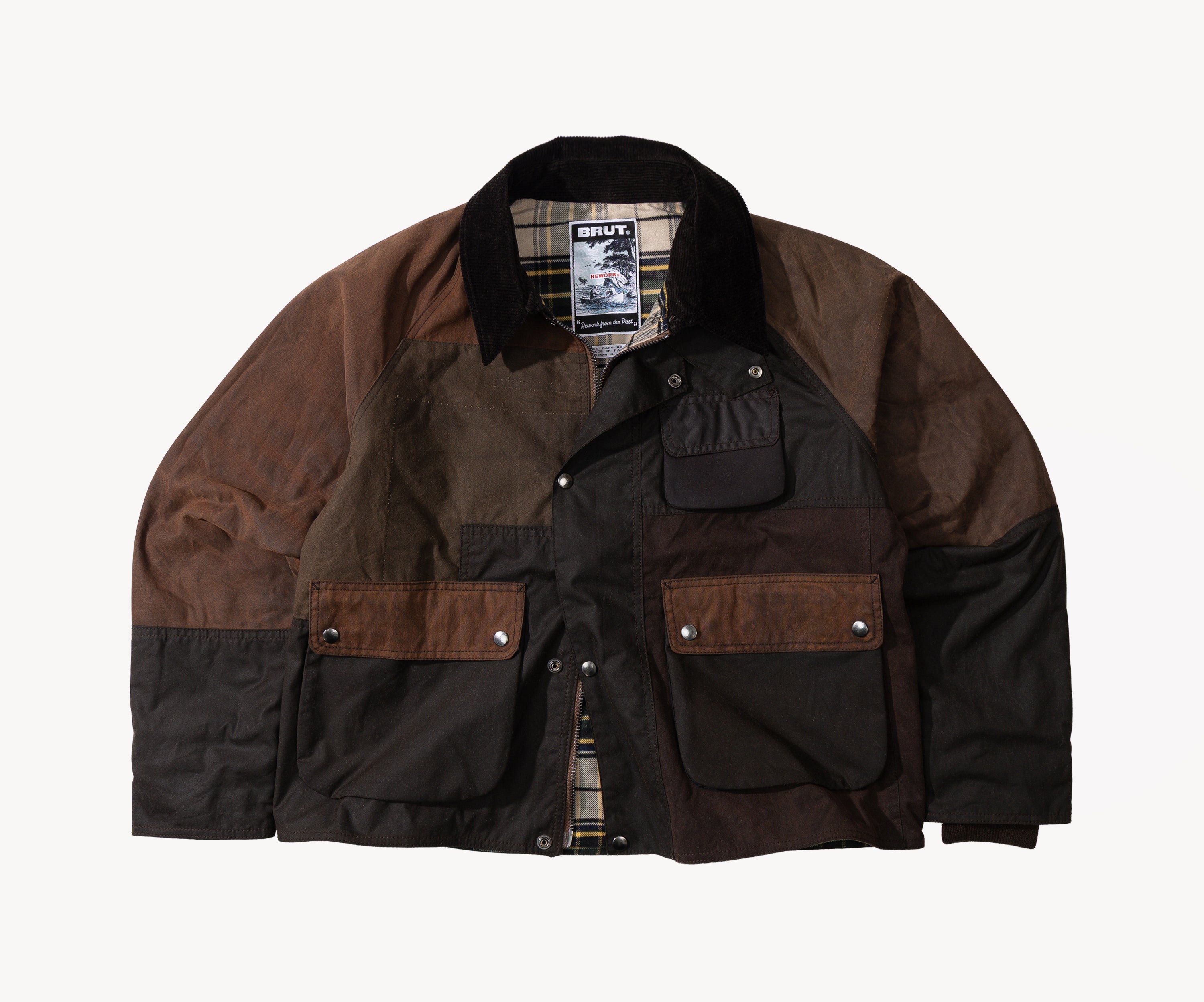 REWORK® FLY WAX JACKET - N° 033 Manteaux et vestes MEDIUM / MARRON - BRUT Clothing