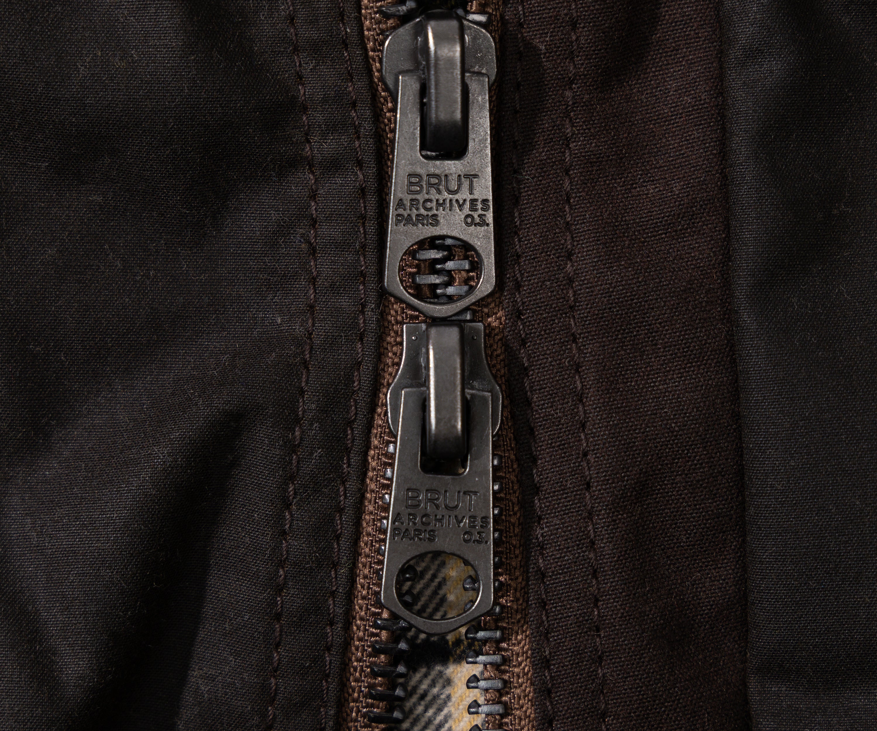 REWORK® FLY WAX JACKET - N° 033 Manteaux et vestes MEDIUM / MARRON - BRUT Clothing