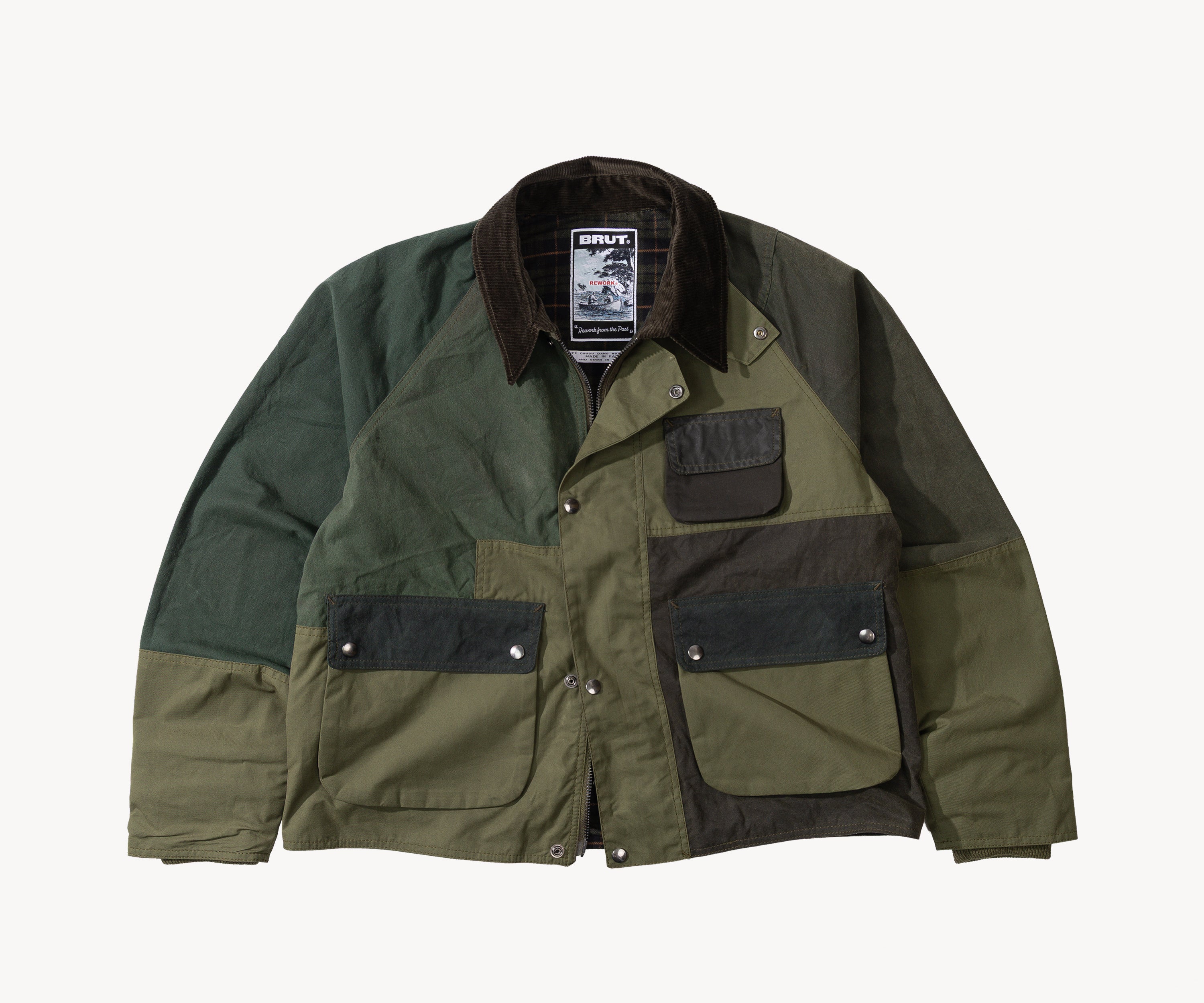 REWORK® FLY WAX JACKET - N° 014 Manteaux et vestes MEDIUM / VERT - BRUT Clothing