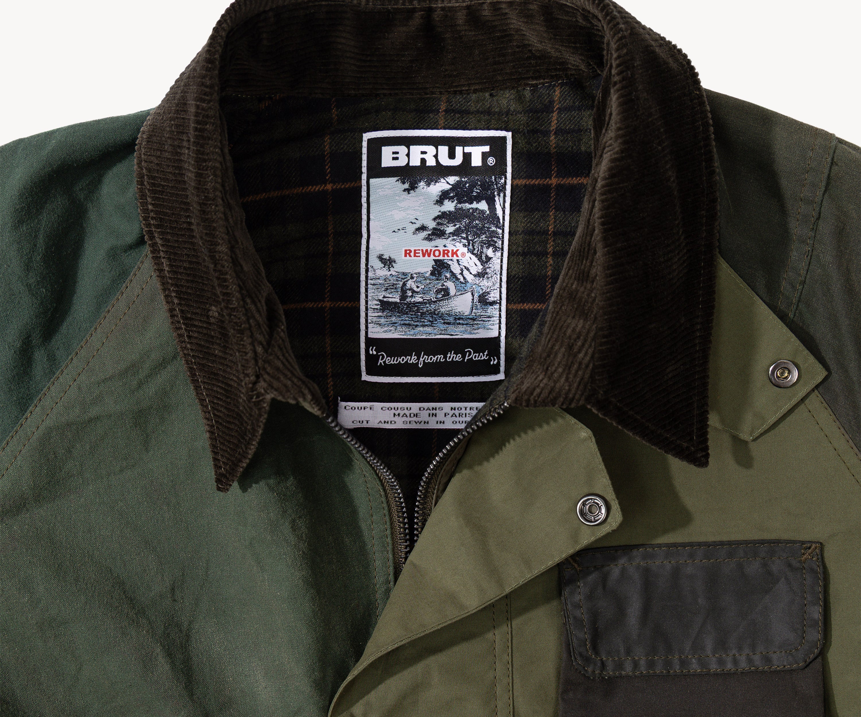 REWORK® FLY WAX JACKET - N° 014 Coats & Jackets MEDIUM / GREEN - BRUT Clothing