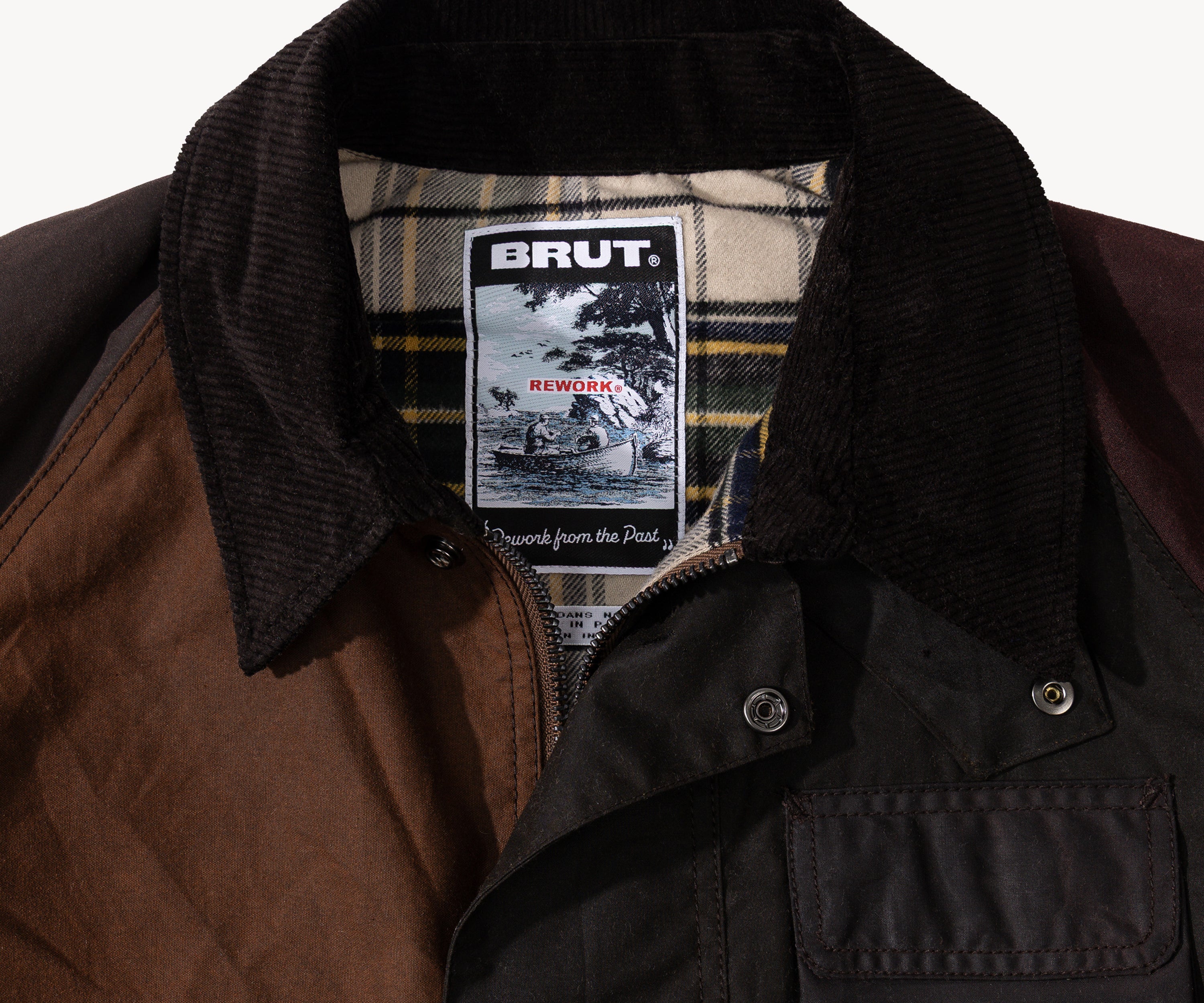 REWORK® FLY WAX JACKET - N° 025 Coats & Jackets MEDIUM / BROWN - BRUT Clothing