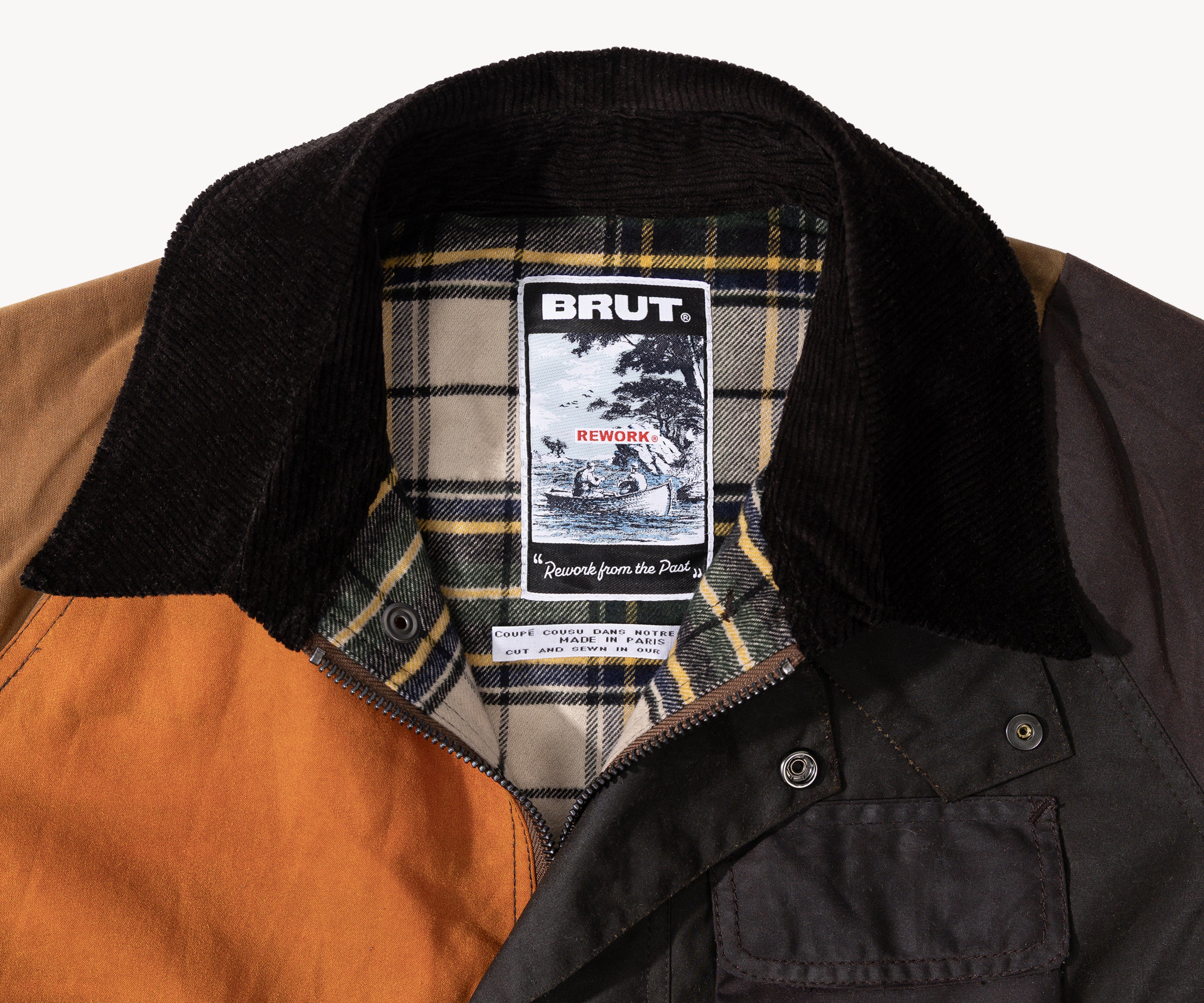 REWORK® FLY WAX JACKET - N° 009 Coats & Jackets SMALL / BROWN - BRUT Clothing