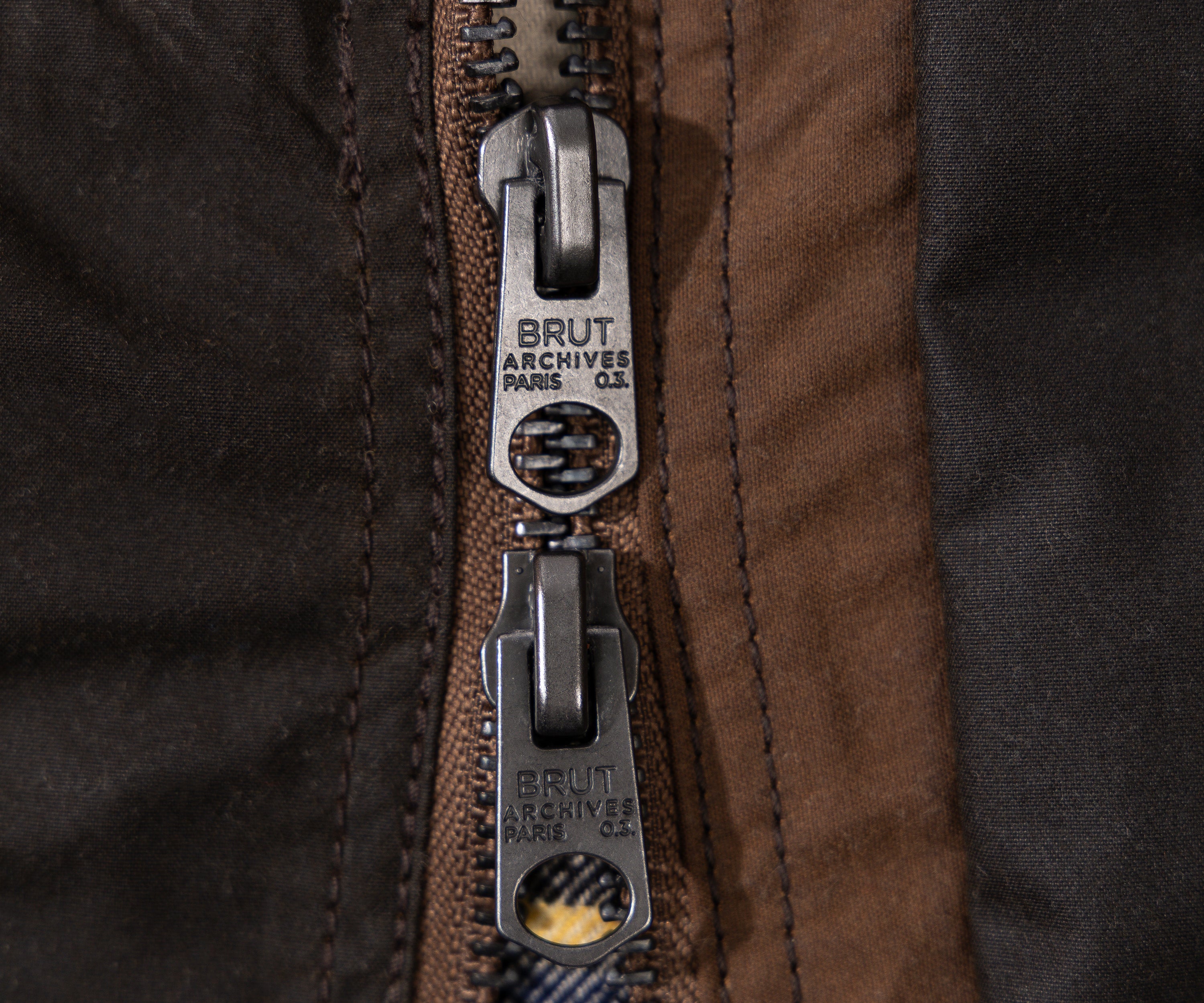 REWORK® FLY WAX JACKET - N° 009 Coats & Jackets SMALL / BROWN - BRUT Clothing