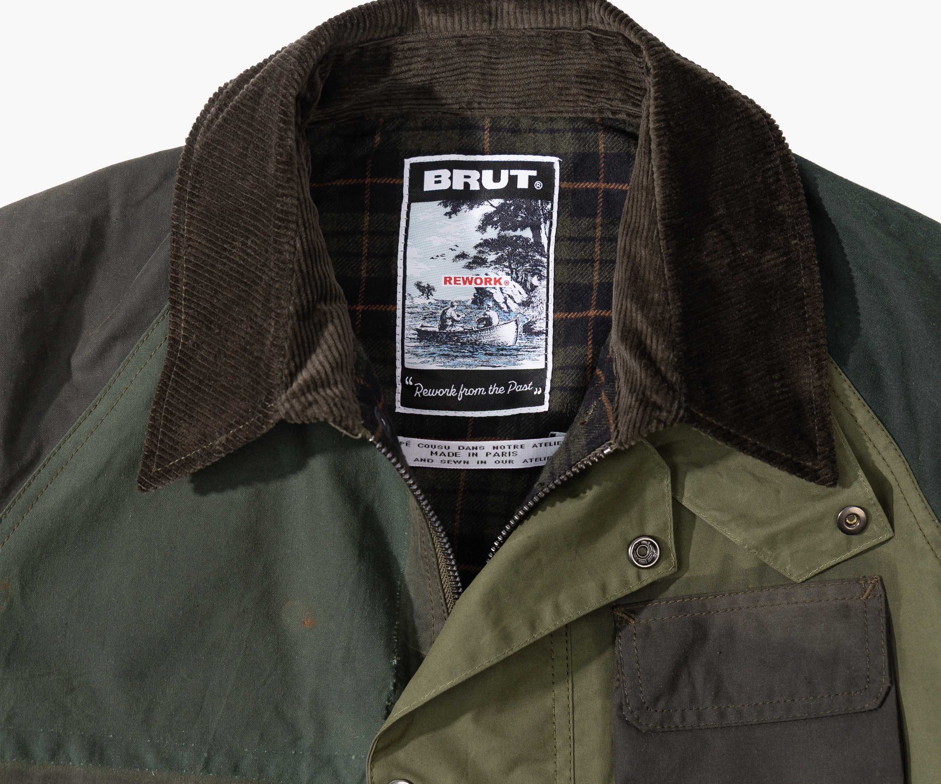 REWORK® FLY WAX JACKET - N° 001 Coats & Jackets SMALL / GREEN - BRUT Clothing