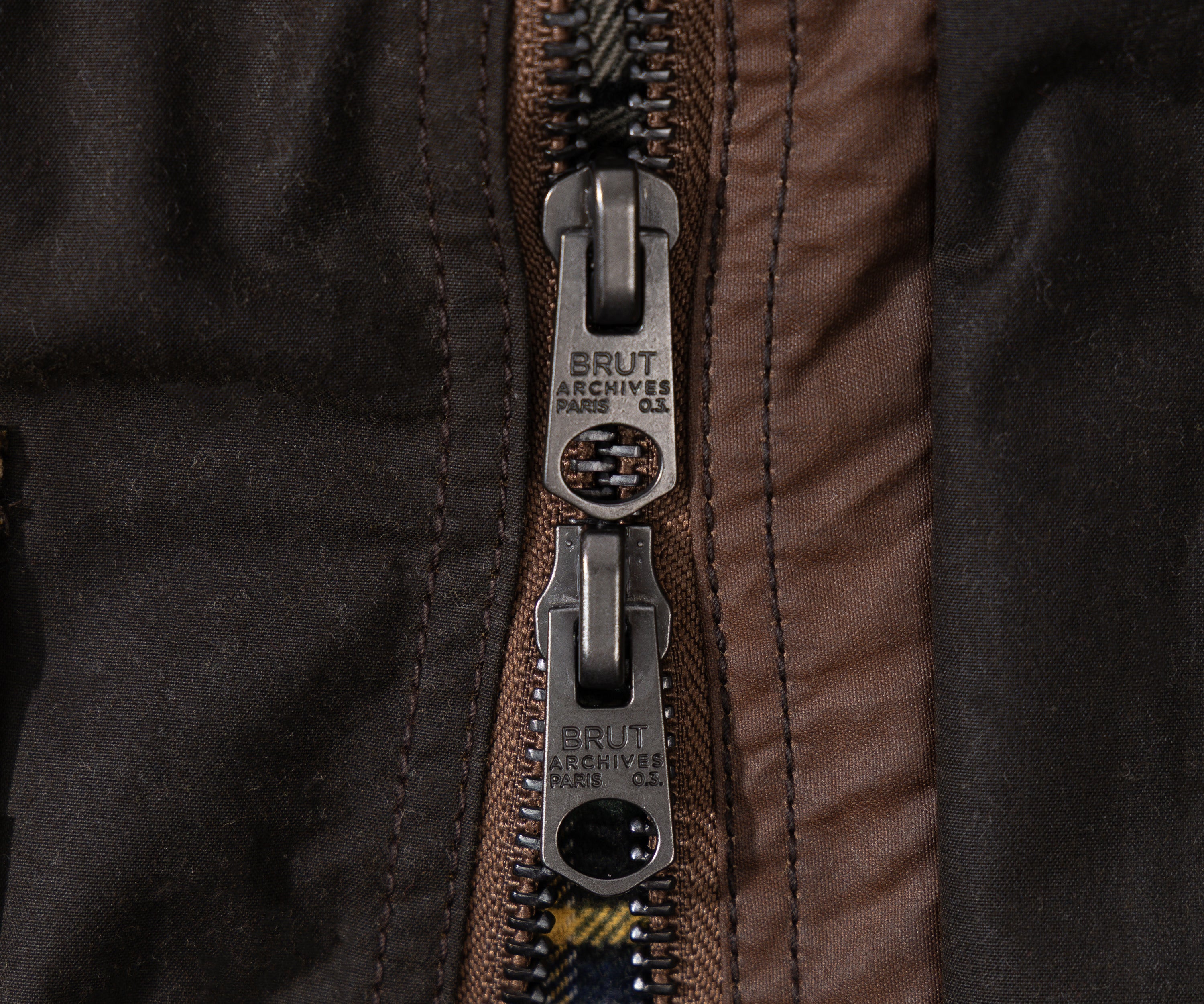 REWORK® FLY WAX JACKET - N° 012 Coats & Jackets SMALL / BROWN - BRUT Clothing