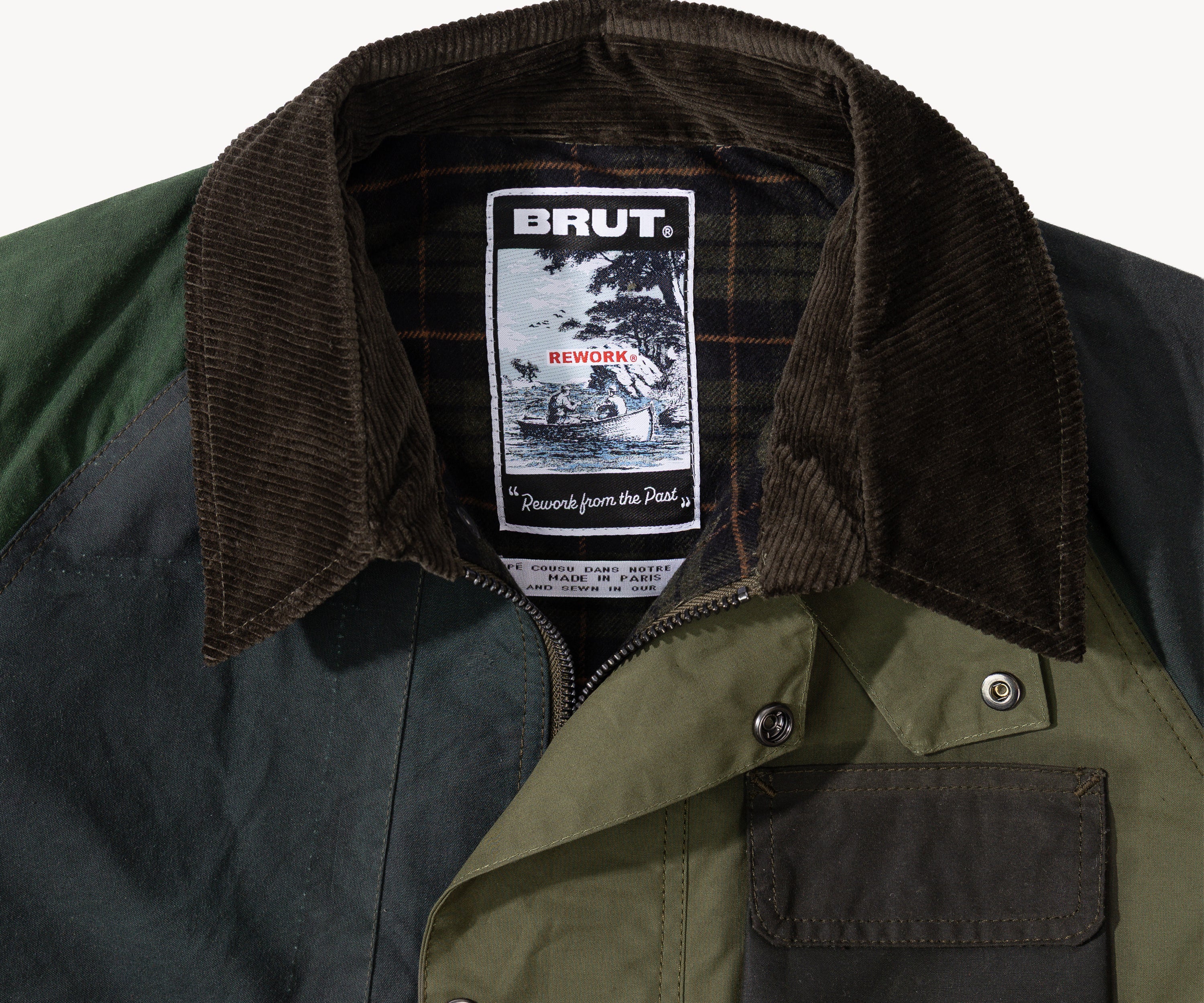 REWORK® FLY WAX JACKET - N° 002 Coats & Jackets SMALL / GREEN - BRUT Clothing
