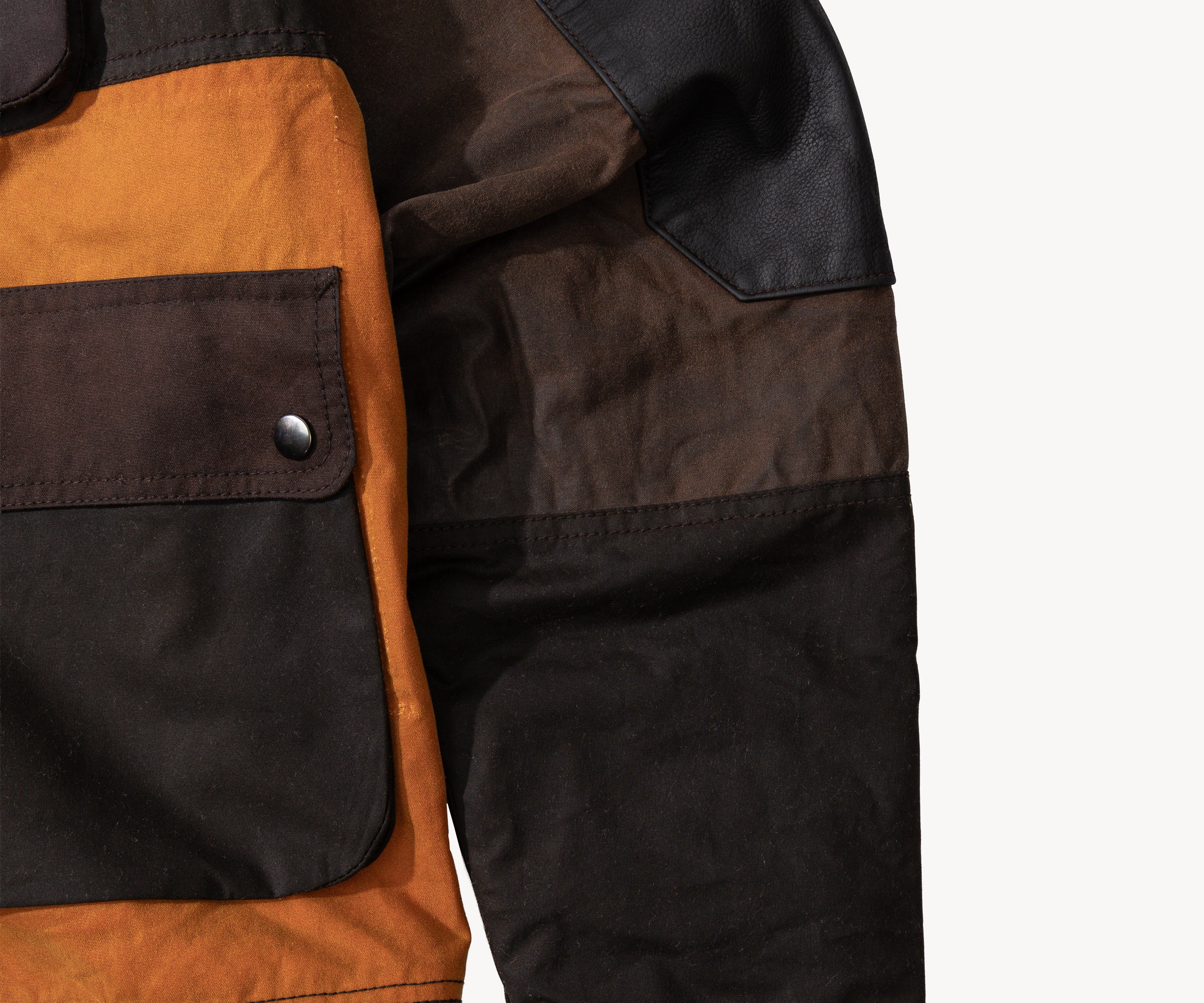 REWORK® FLY WAX JACKET - N° 008 Coats & Jackets SMALL / BROWN - BRUT Clothing