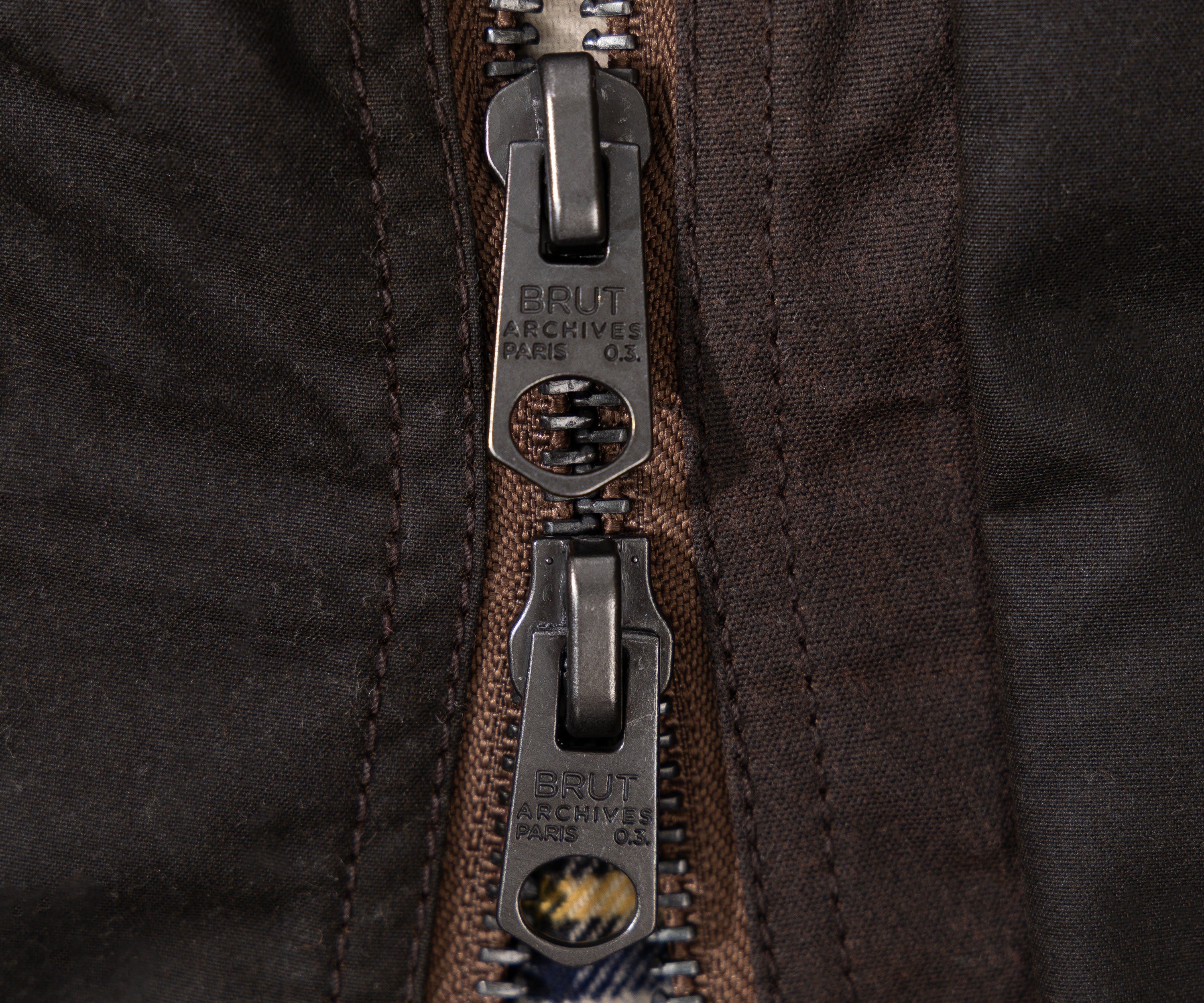 REWORK® FLY WAX JACKET - N° 008 Coats & Jackets SMALL / BROWN - BRUT Clothing