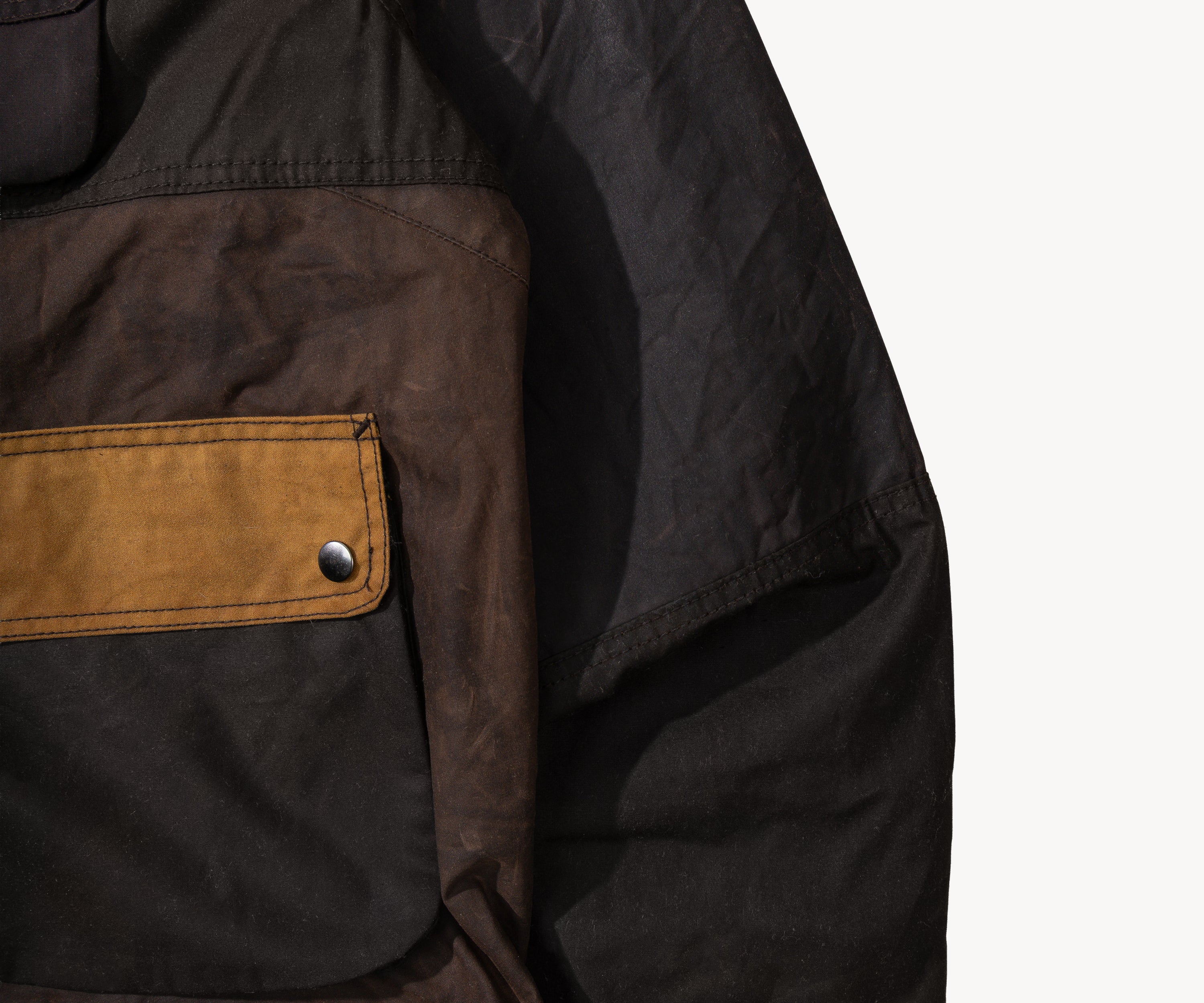 REWORK® FLY WAX JACKET - N° 060 Coats & Jackets X-LARGE / BROWN - BRUT Clothing