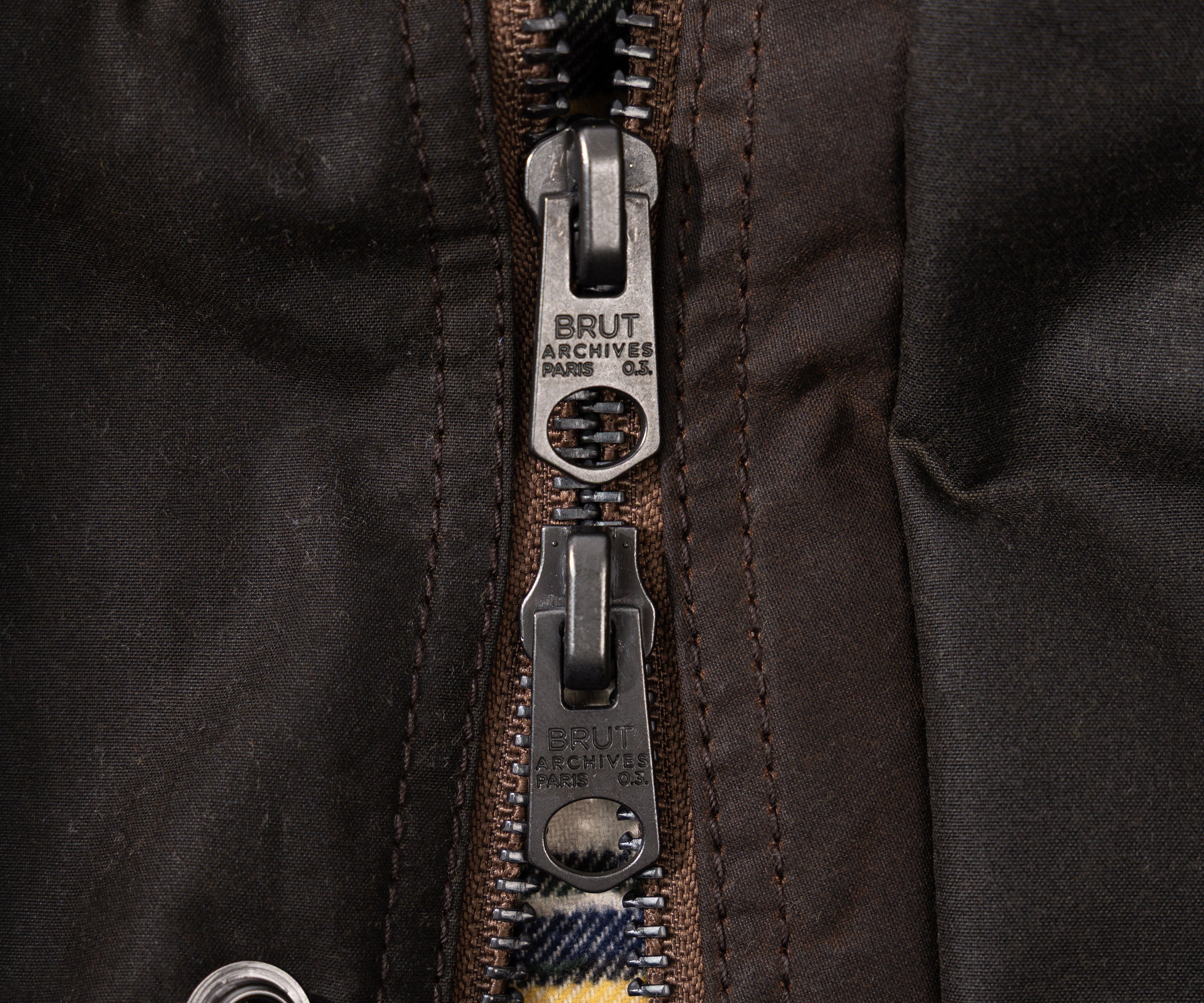 REWORK® FLY WAX JACKET - N° 060 Coats & Jackets X-LARGE / BROWN - BRUT Clothing