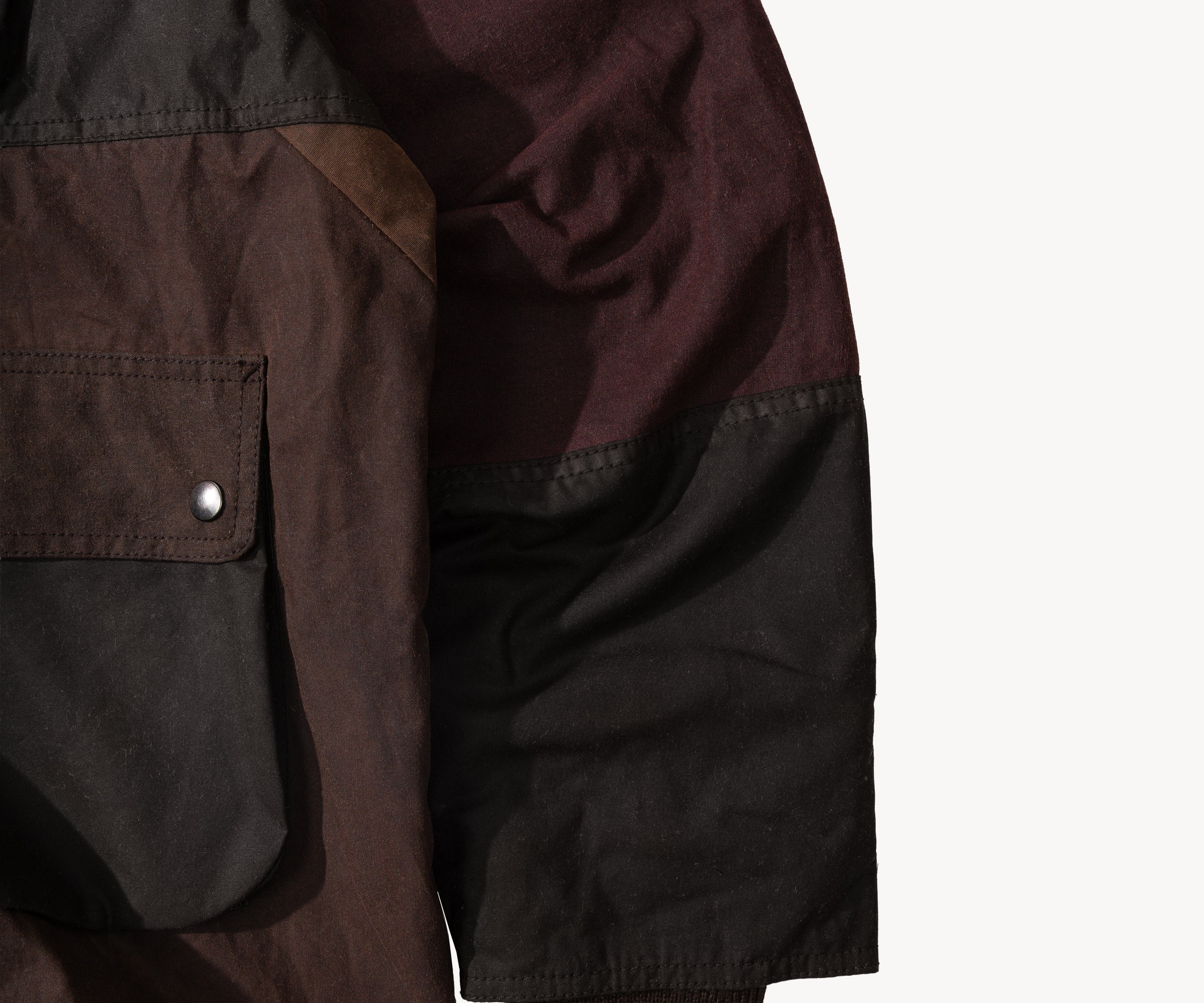 REWORK® FLY WAX JACKET - N° 061 Manteaux et vestes X-LARGE / MARRON - BRUT Clothing