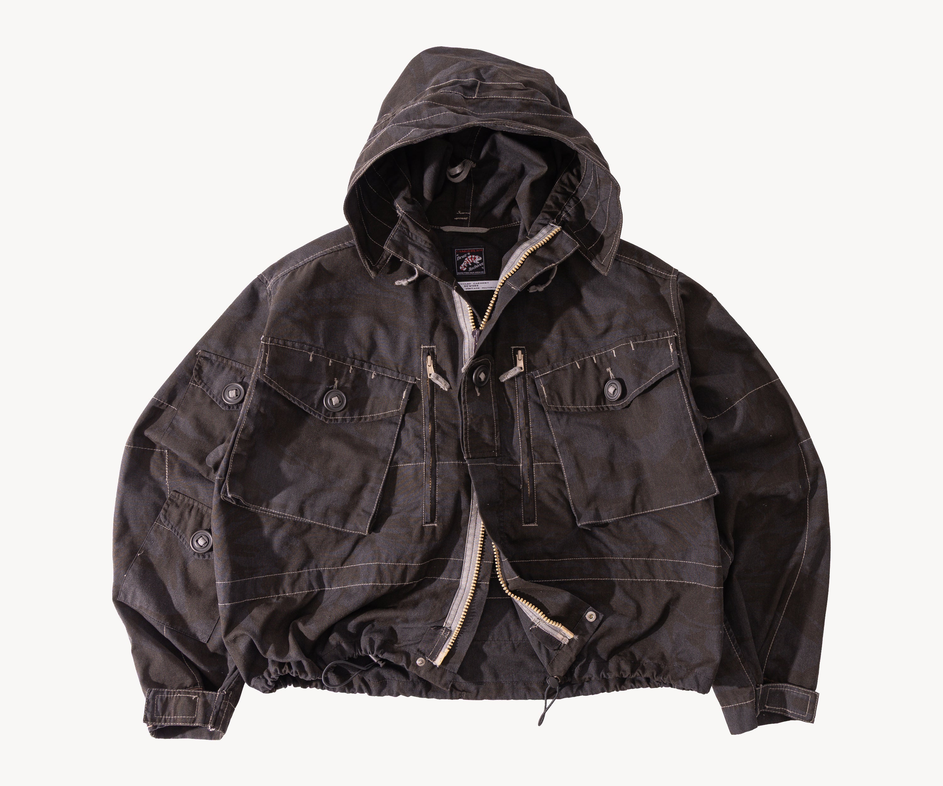 REWORK® WINDPROOF JACKET Coats & Jackets 1 / OVERDYED BLACK - BRUT Clothing