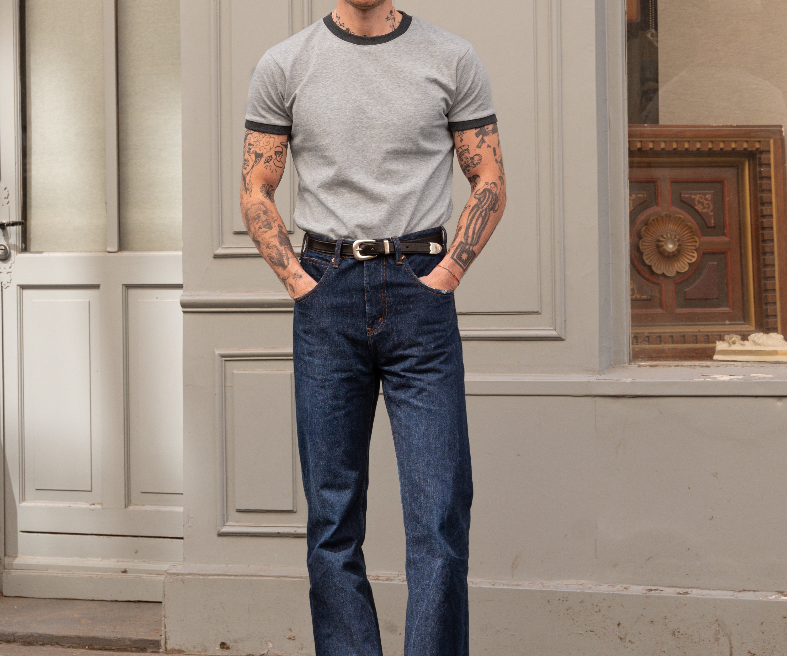 THE RINGER TEE T-Shirts X-SMALL / GREY - BRUT Clothing
