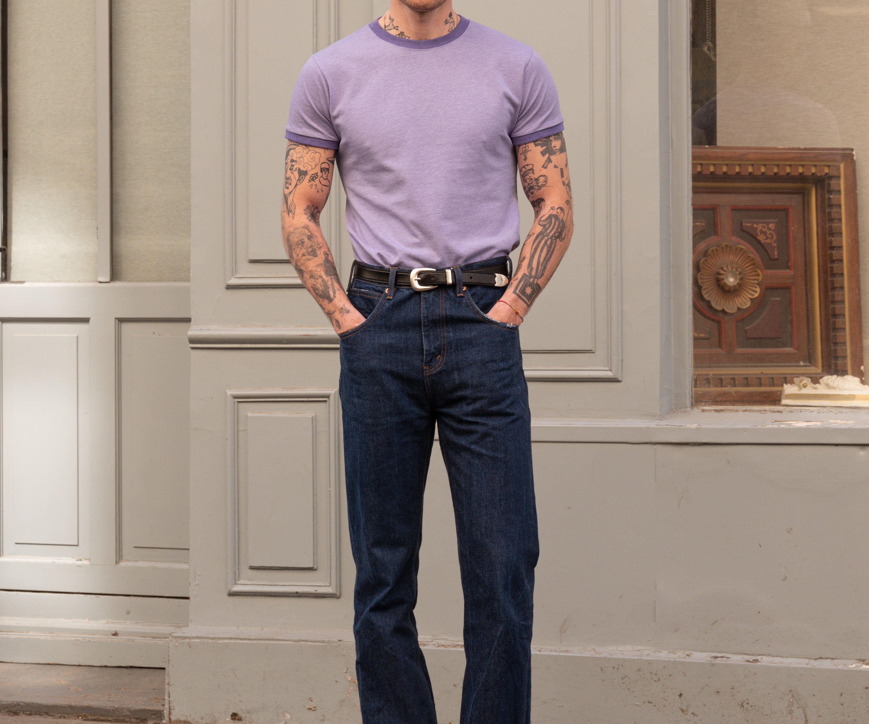 THE RINGER TEE T-Shirts X-SMALL / LIGHT PURPLE - BRUT Clothing