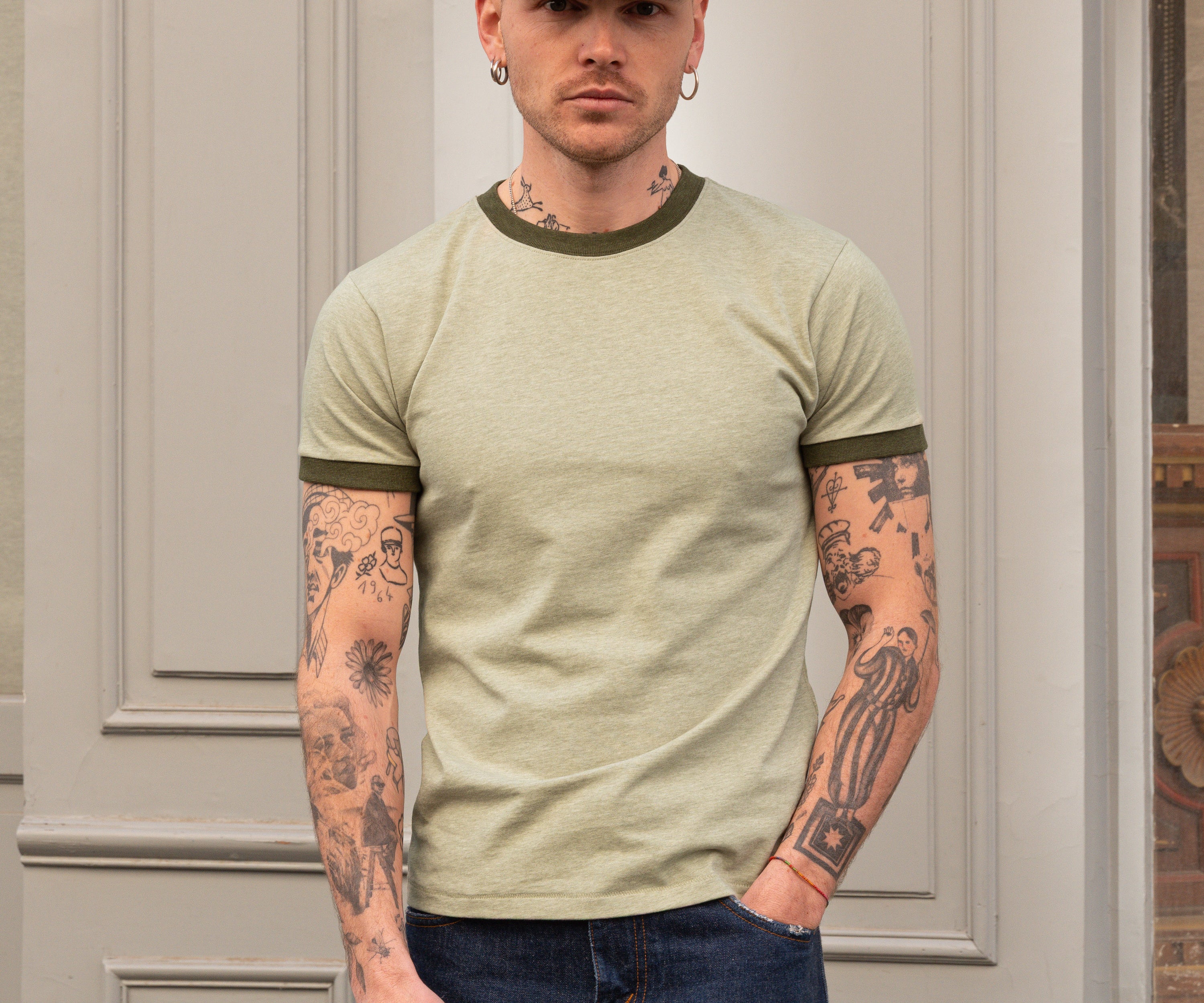 THE RINGER TEE T-Shirts X-SMALL / LIGHT GREEN - BRUT Clothing
