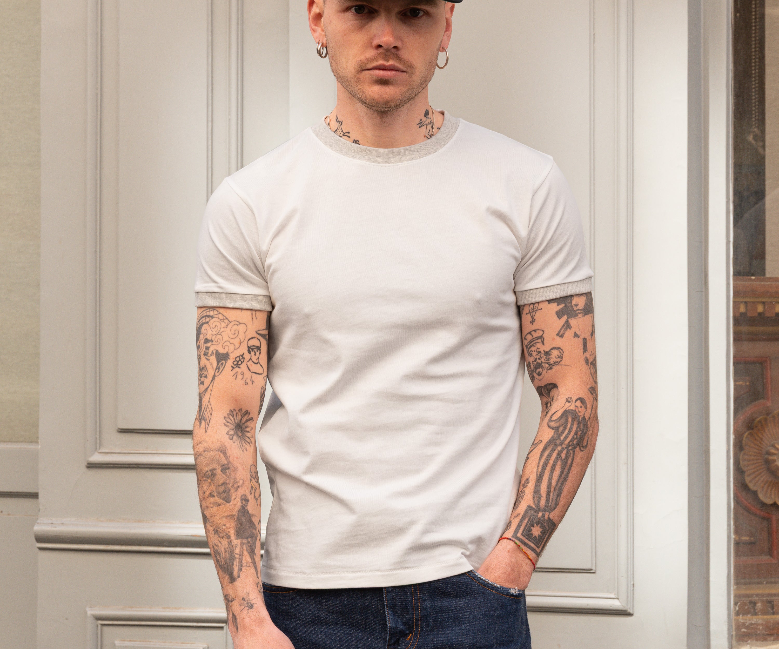 T-shirts THE RINGER TEE X-SMALL / BLANC - BRUT Clothing