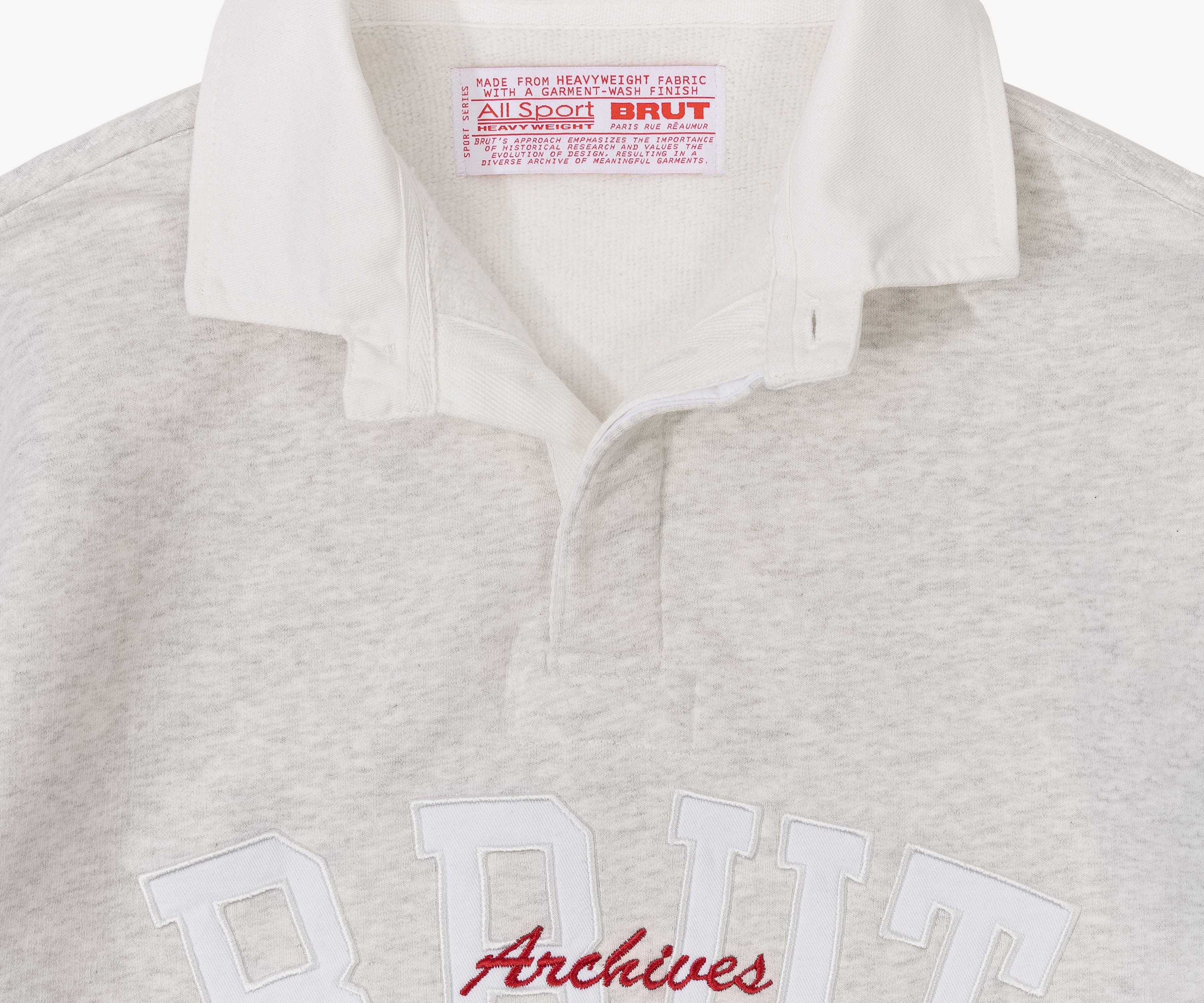 THE RUGBY POLO Sweatshirts X-SMALL / HEATHER GREY - BRUT Clothing