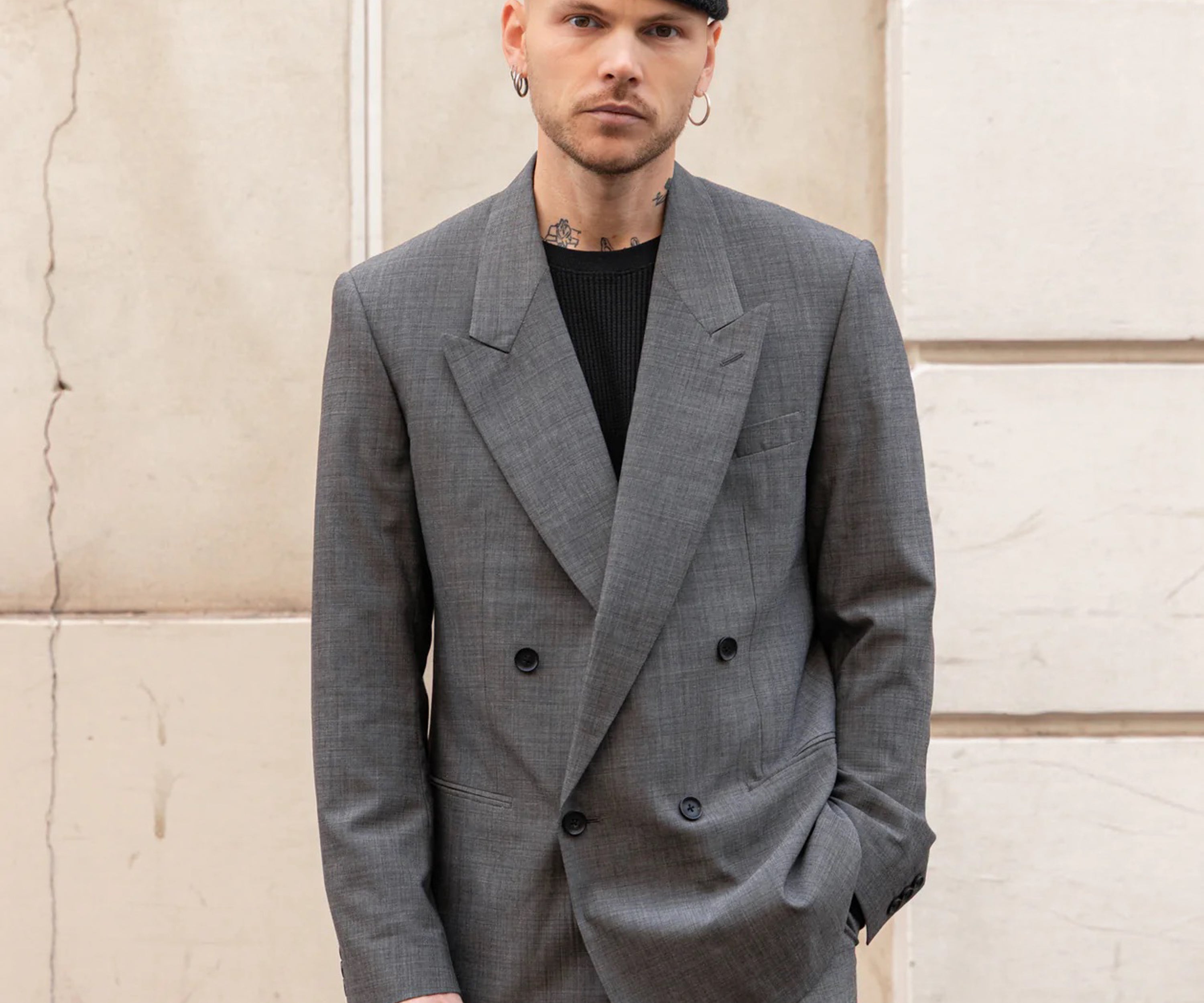 THE SALESMAN JACKET Manteaux et vestes TAILLE S / GRIS - BRUT Clothing