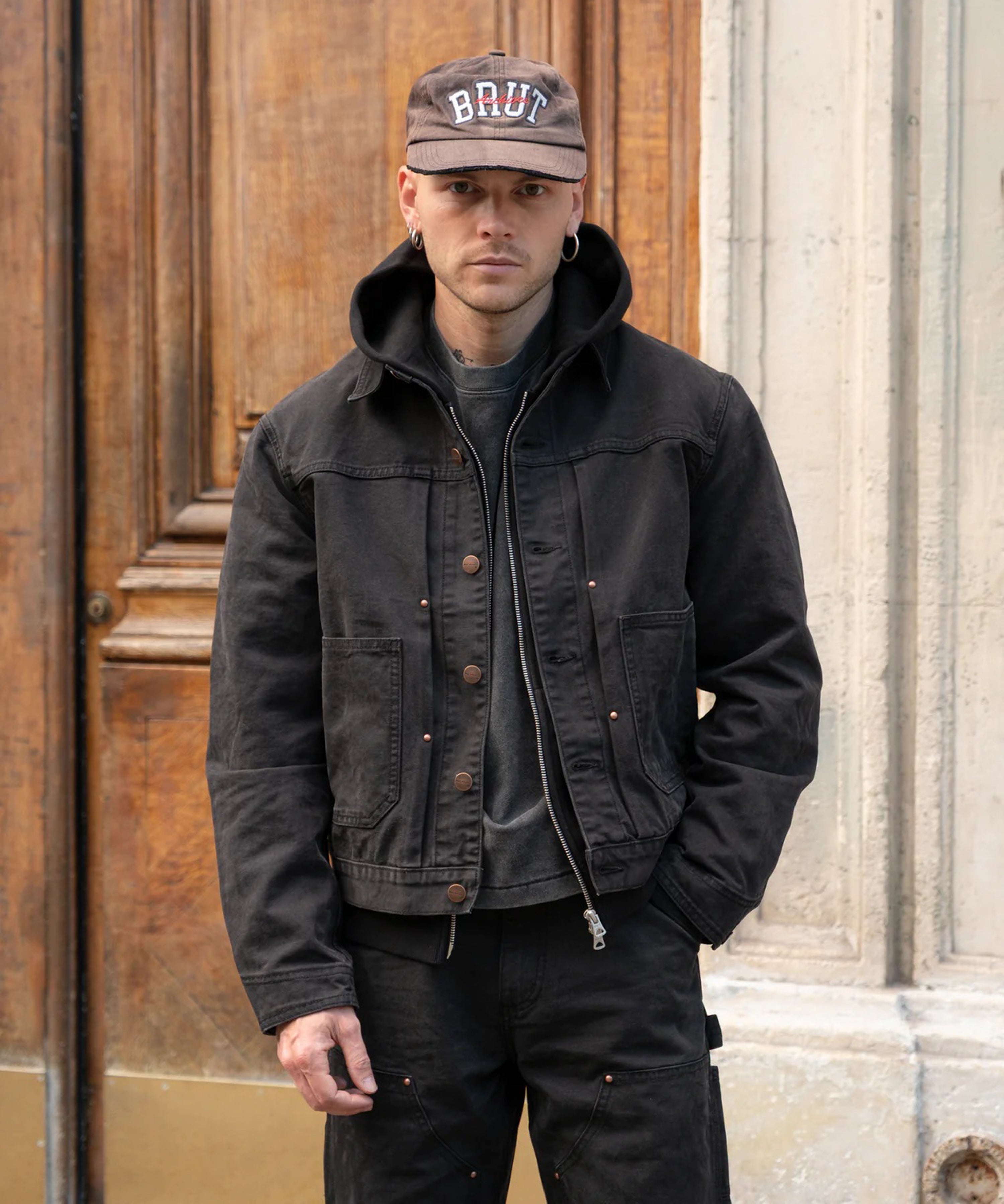 THE RIVET PLEATED JACKET - BLACK | BRUT CLOTHING – BRUT Clothing