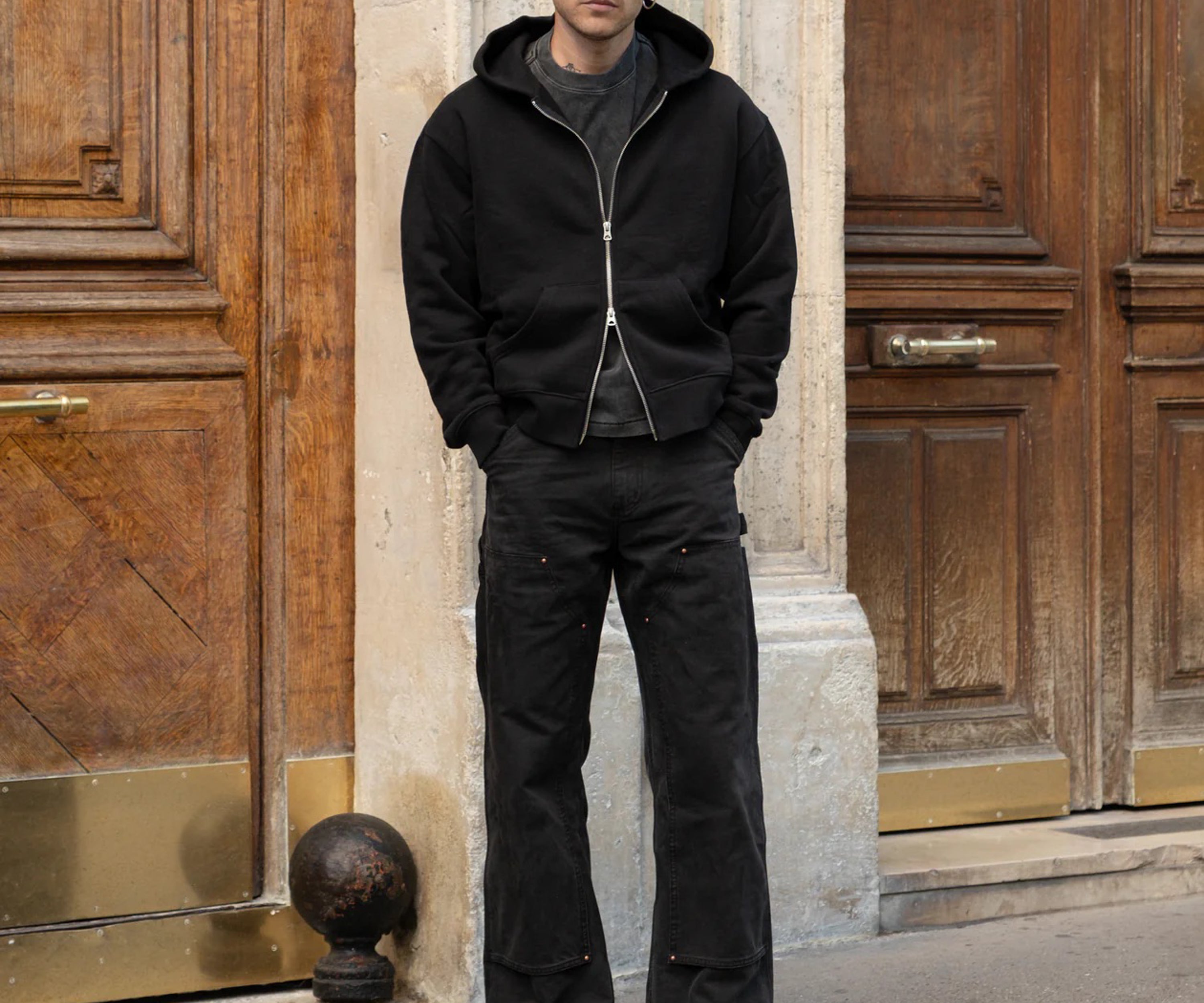 THE ZIP SWEAT Sweats à capuche X-SMALL / NOIR - BRUT Clothing