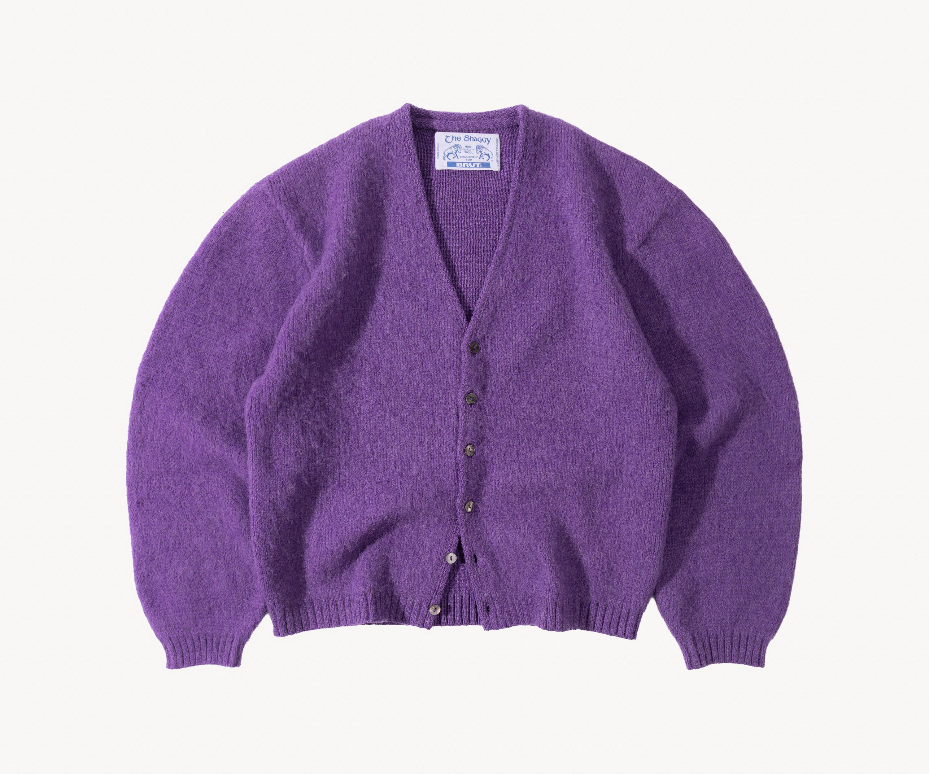 THE SHAGGY CARDIGAN Tricot TAILLE S / VIOLET - BRUT Clothing