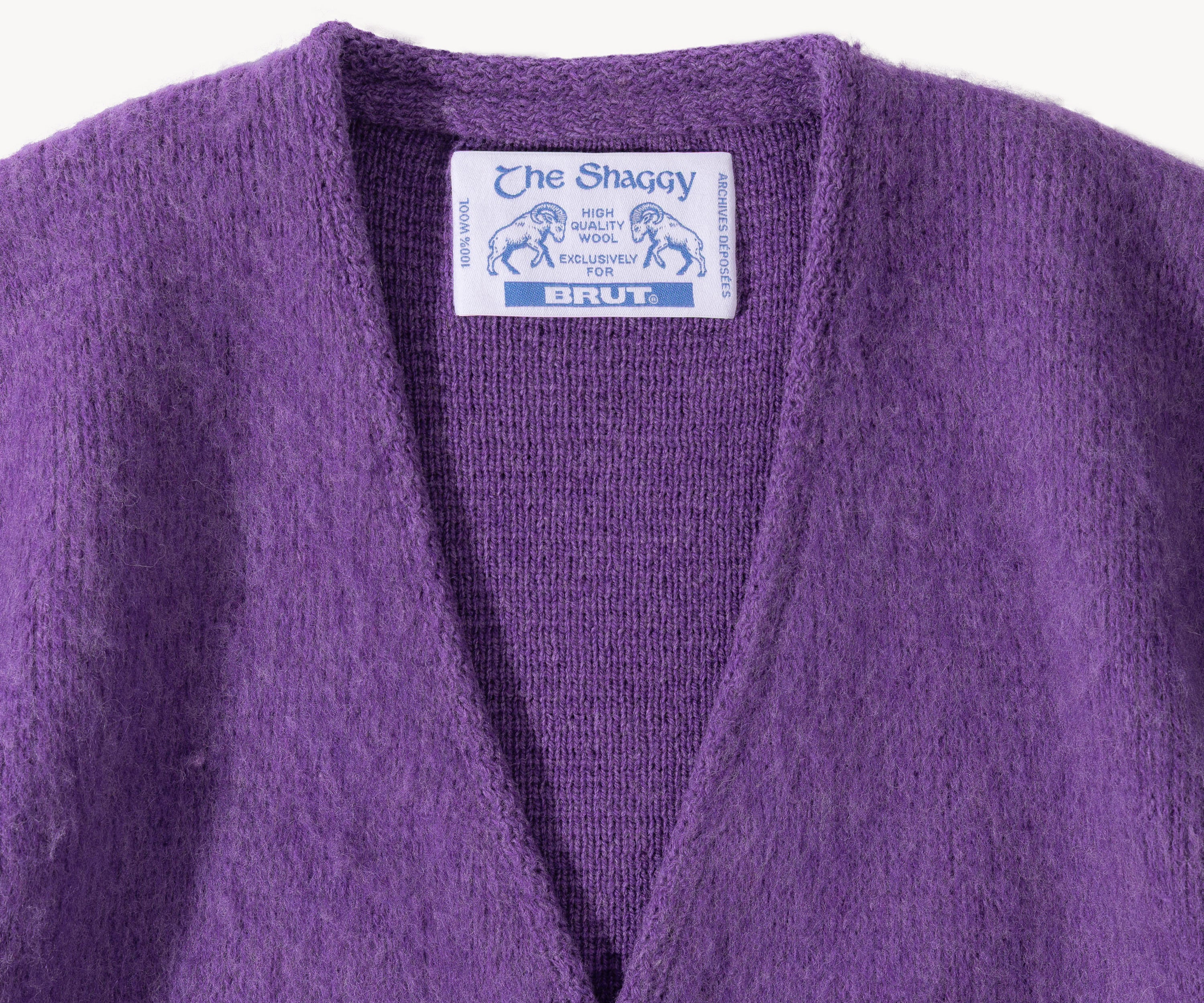 THE SHAGGY CARDIGAN Tricot TAILLE S / VIOLET - BRUT Clothing