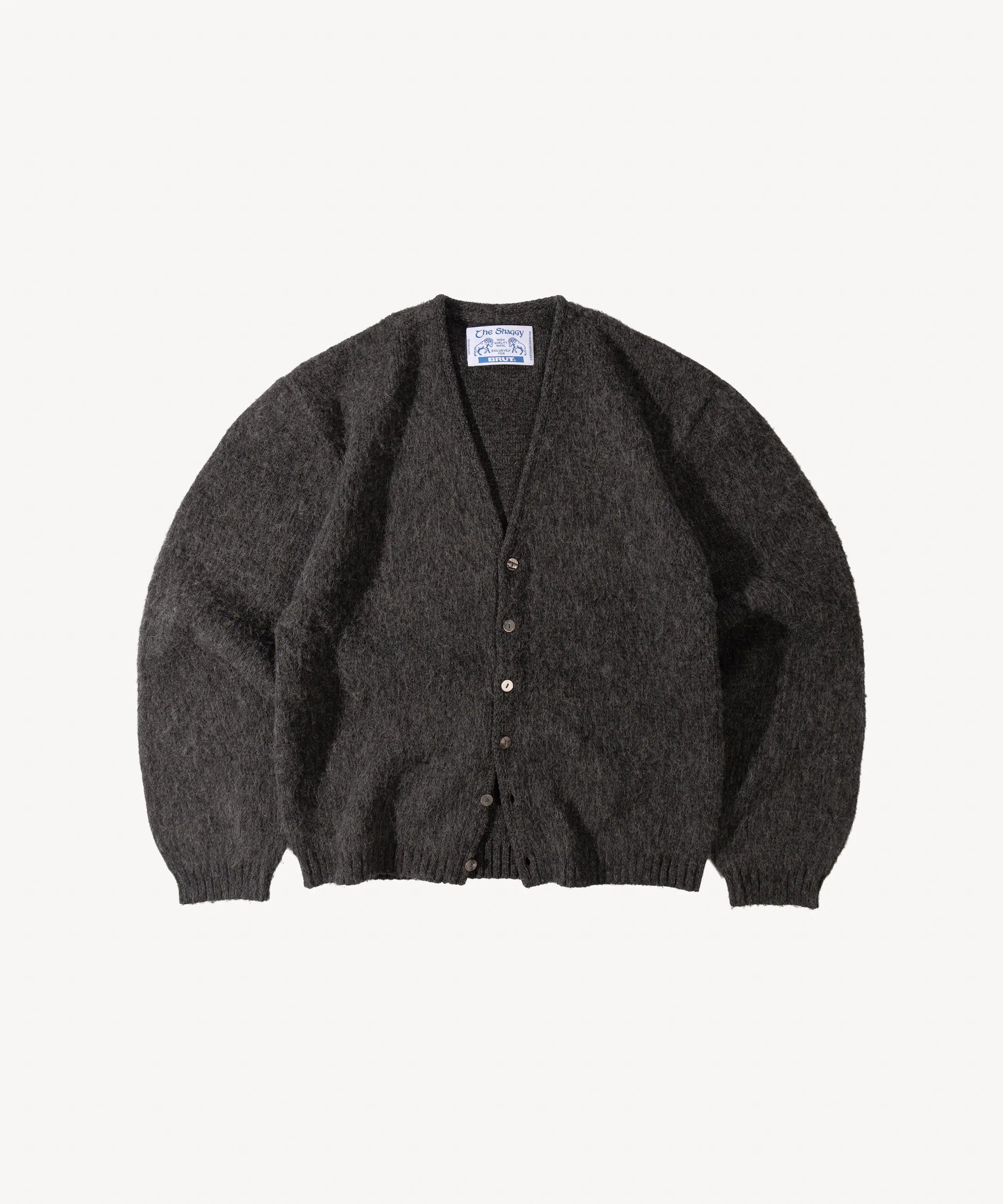 THE SHAGGY CARDIGAN - CHARCOAL | BRUT CLOTHING – BRUT Clothing