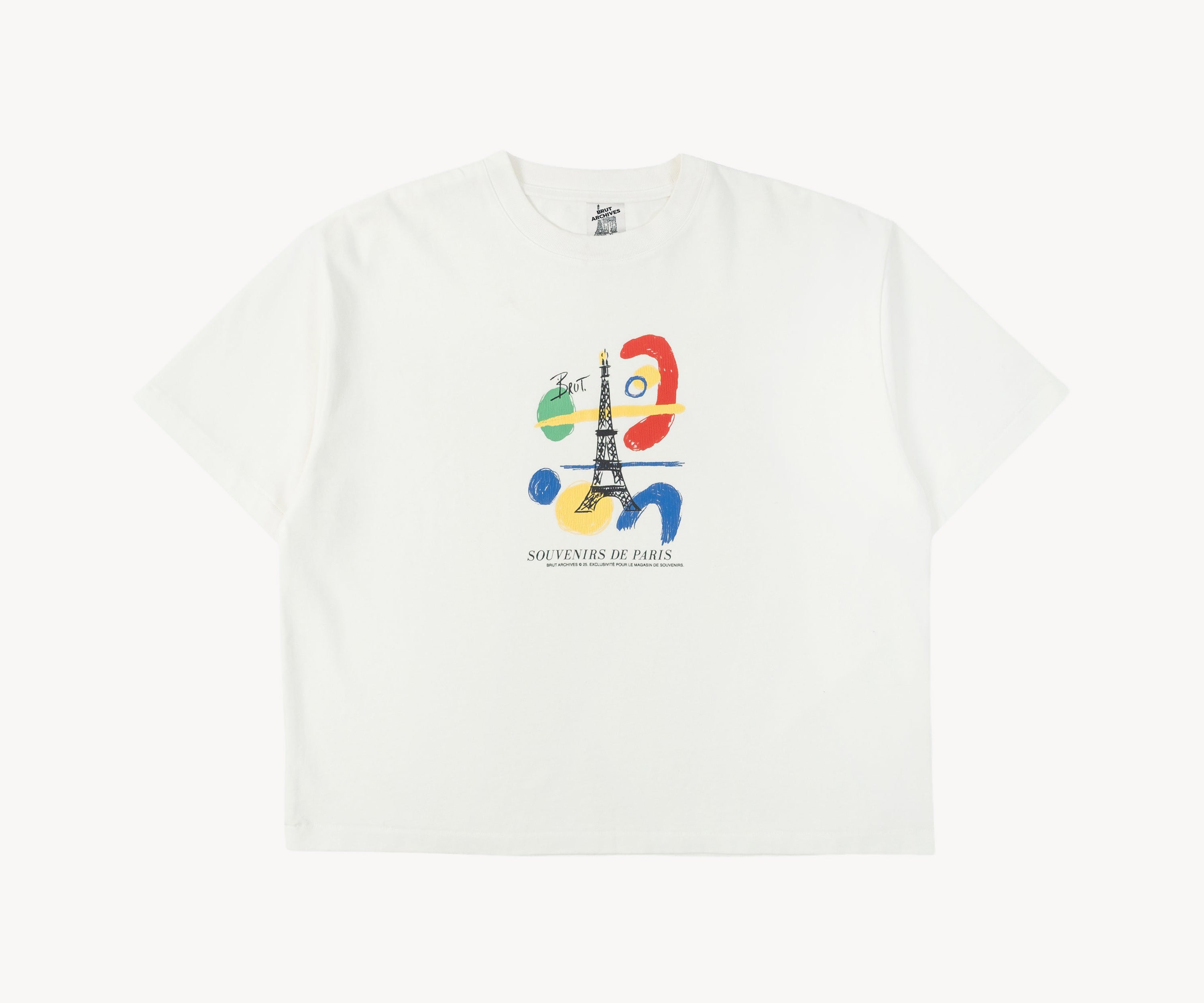 THE SOUVENIRS DE PARIS TEE T-Shirts X-SMALL / WHITE - BRUT Clothing