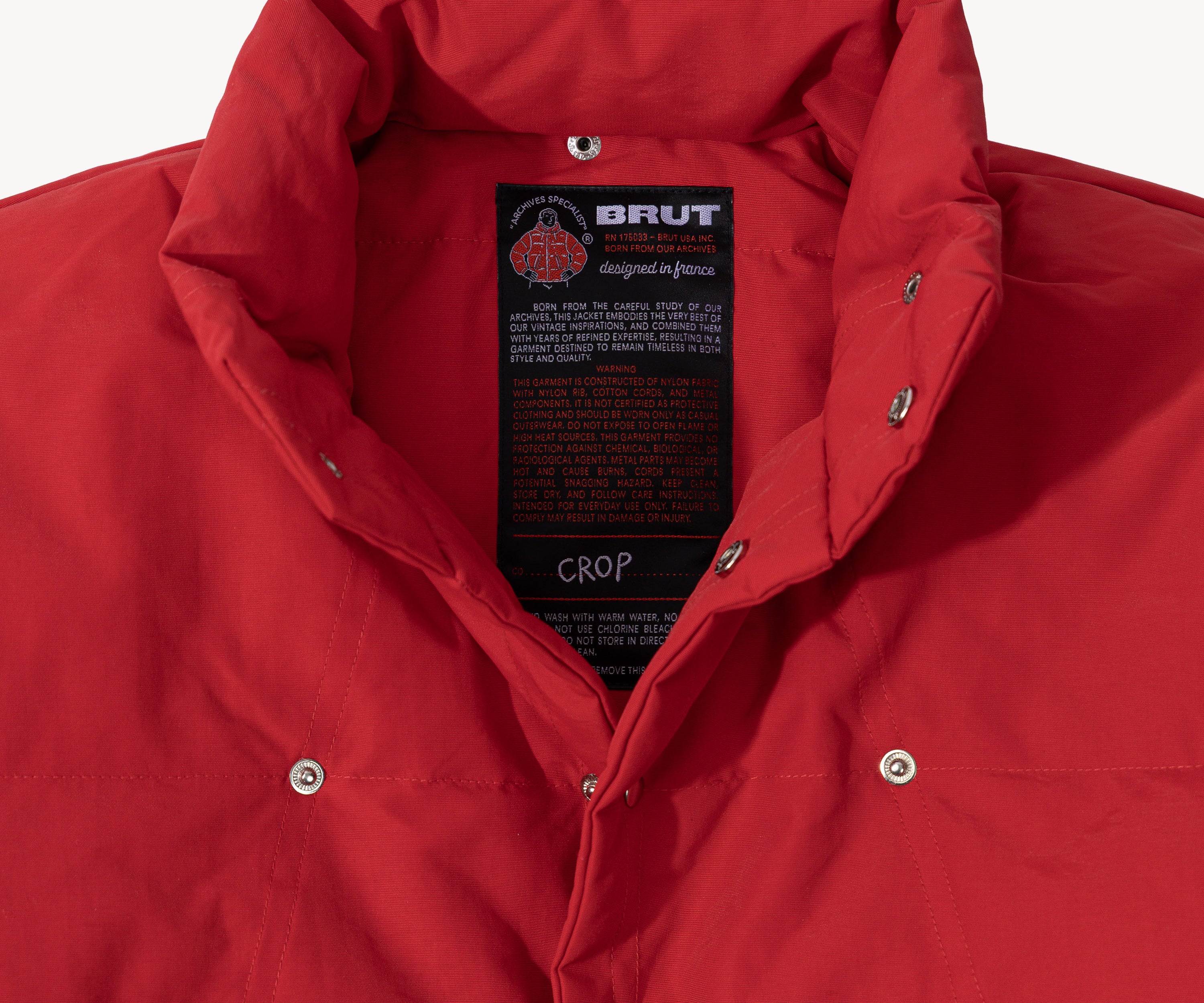 THE SUMMIT JACKET Manteaux et vestes TAILLE S / ROUGE - BRUT Clothing