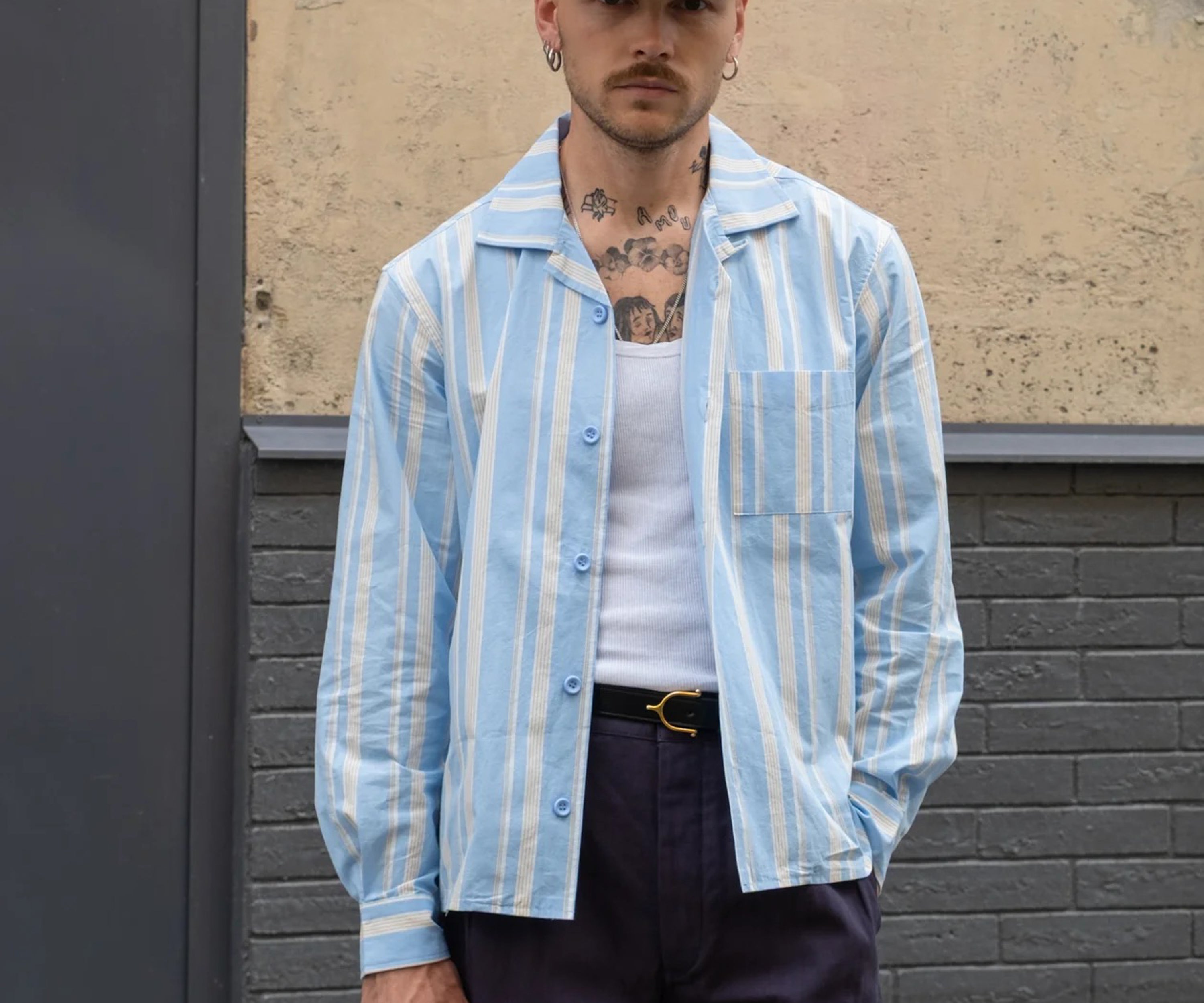 THE RETIREE SHIRT Chemises XS / BLEU BÉBÉ - BRUT Clothing