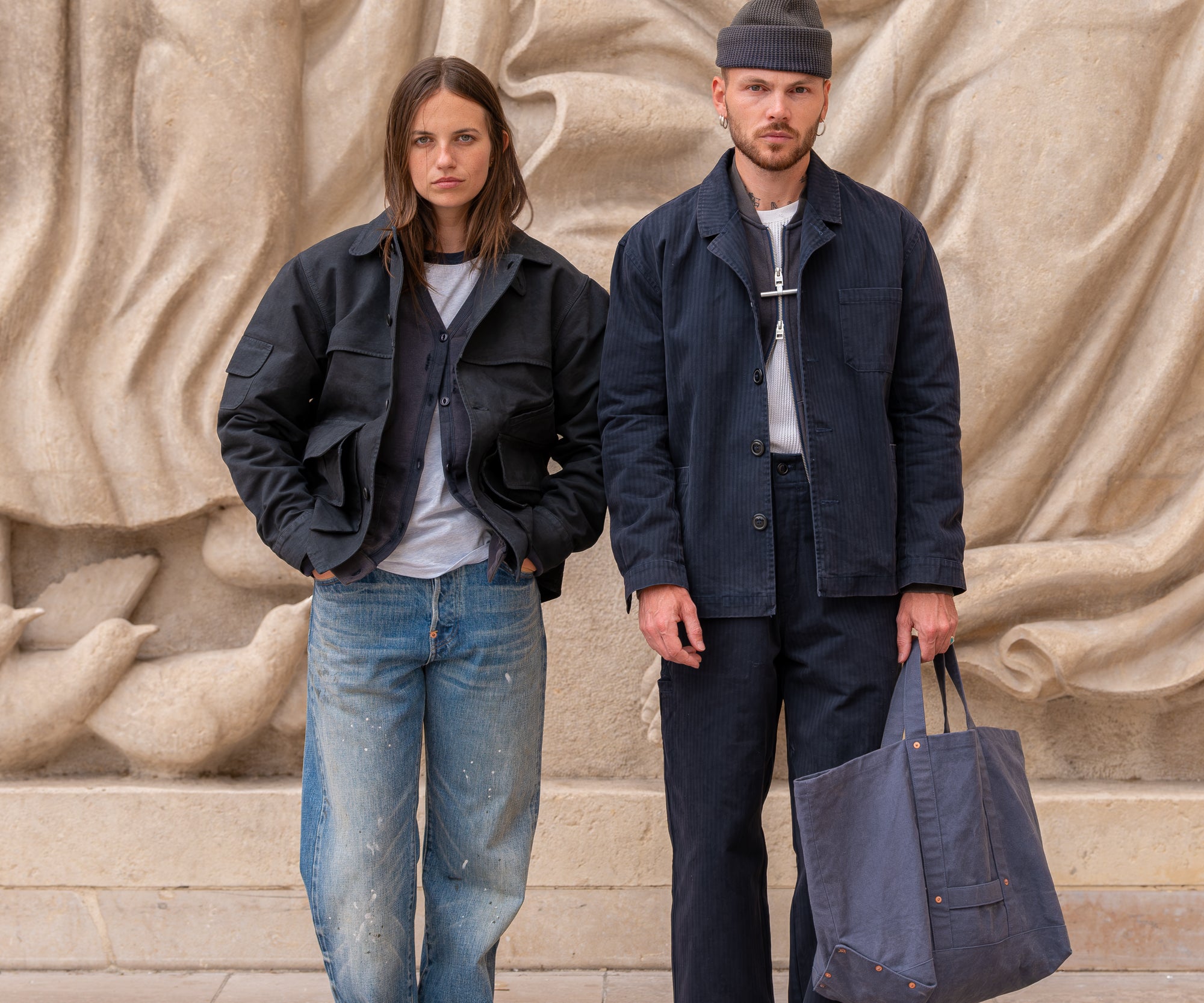THE UTILITY JACKET Manteaux et vestes TAILLE S / BLEU MARINE - BRUT Clothing