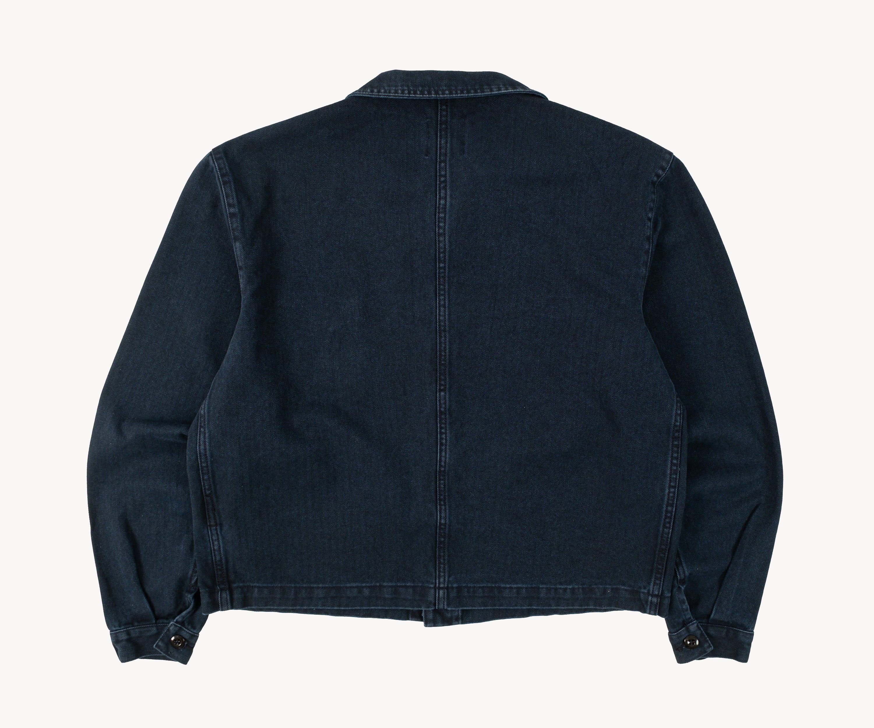 REWORK® INDIGO CROPPED WORK JACKET X-SMALL / INDIGO - BRUT Clothing