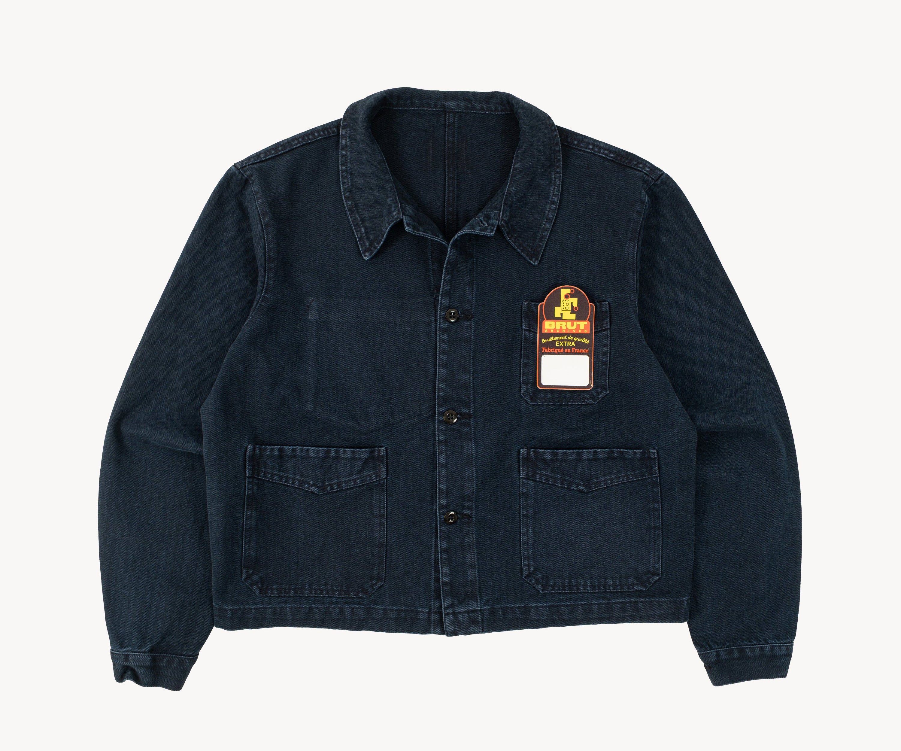 REWORK® INDIGO CROPPED WORK JACKET Coats & Jackets X-SMALL / INDIGO - BRUT Clothing