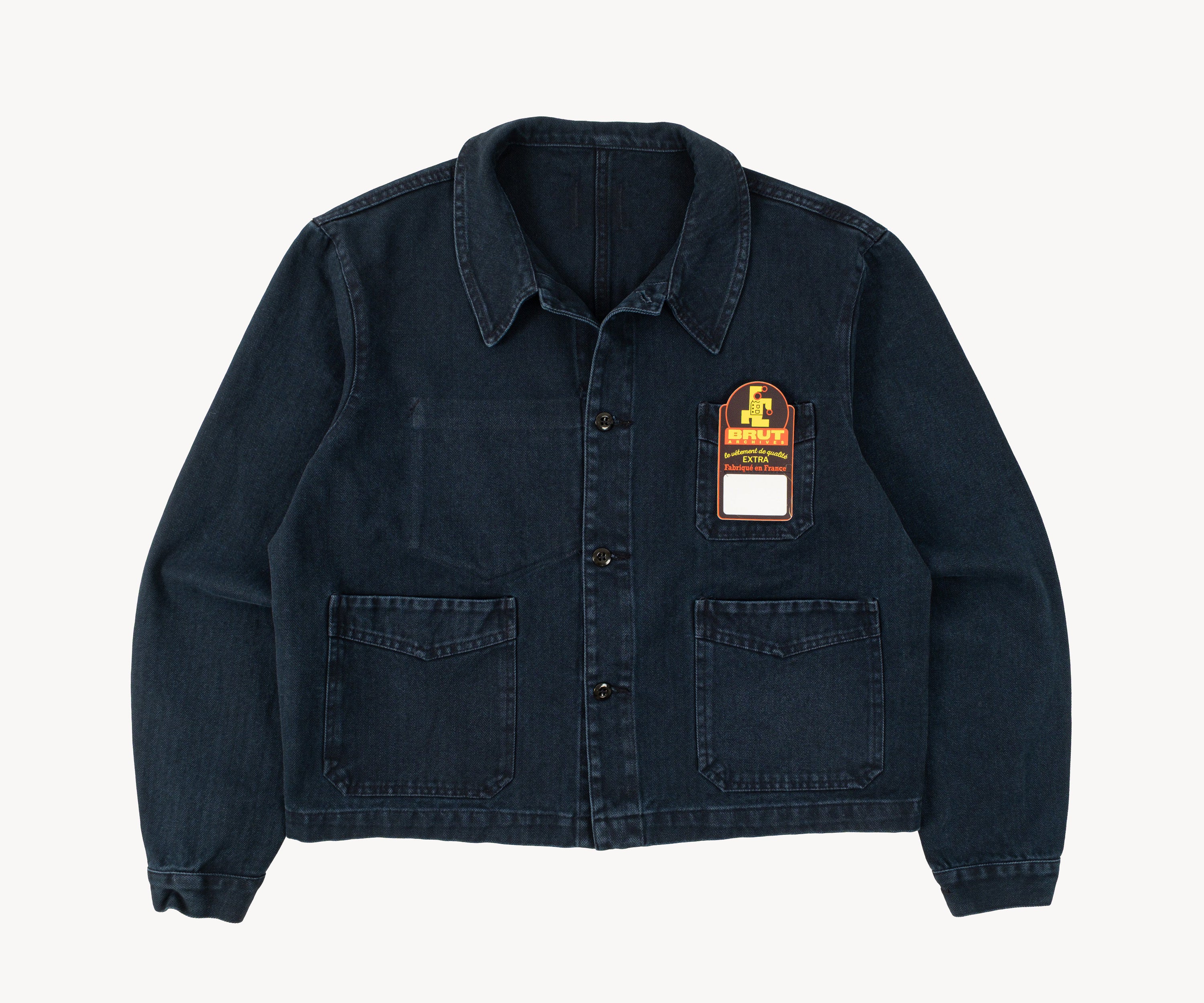 REWORK® INDIGO CROPPED WORK JACKET X-SMALL / INDIGO - BRUT Clothing