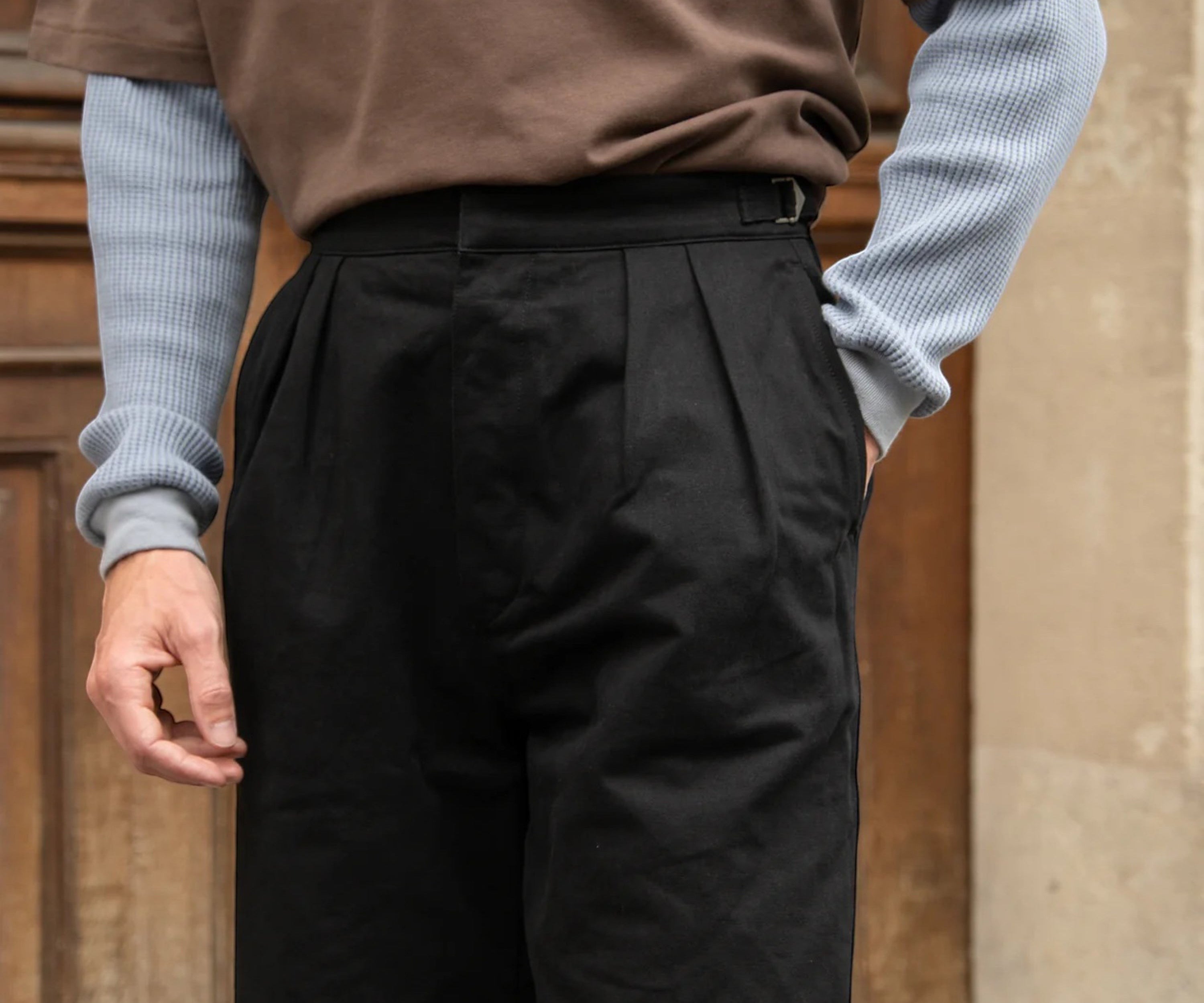 THE DOUBLE PLEAT SHORTS Taille US 26 / FR 36 / NOIR - BRUT Clothing