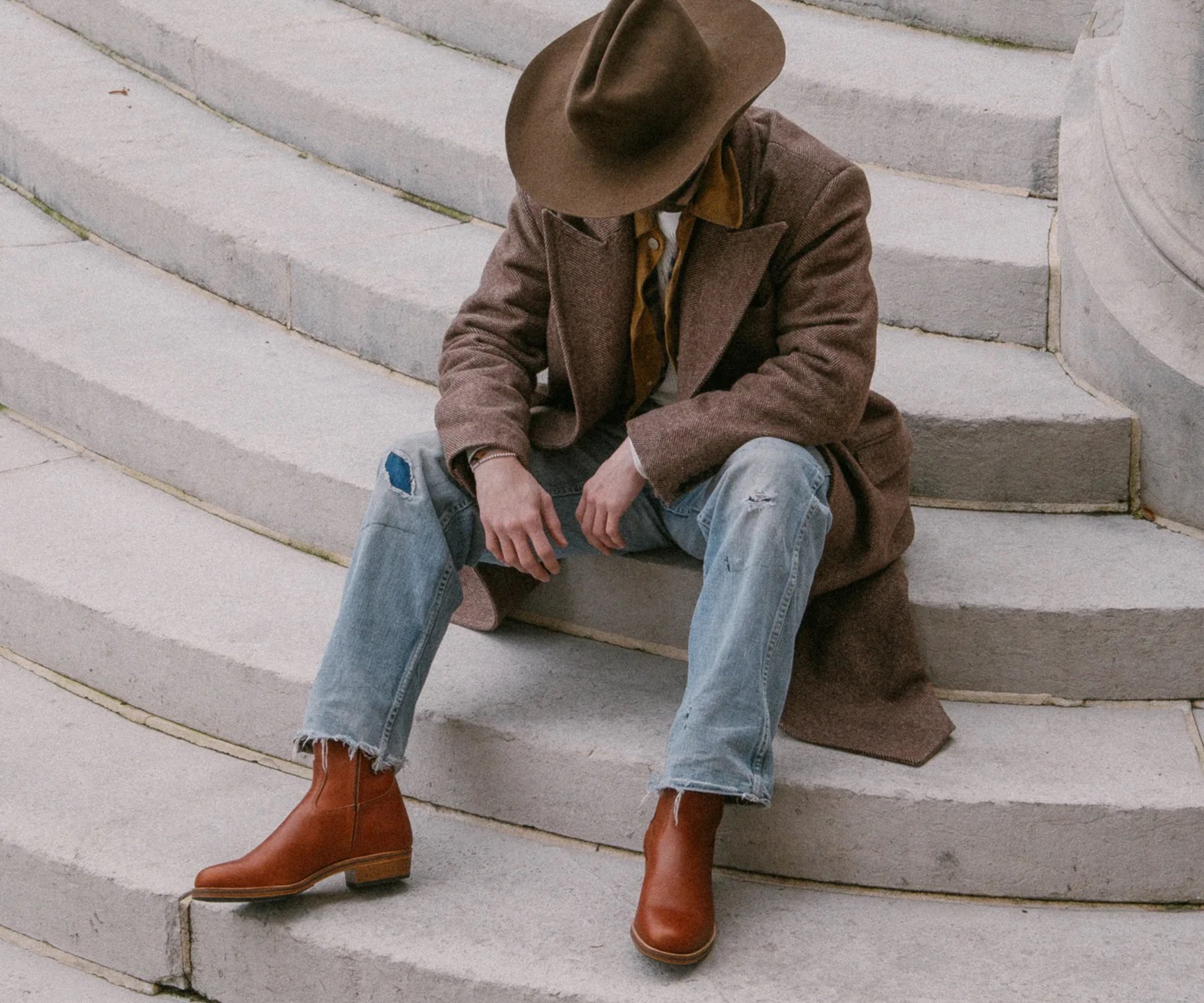 THE RANCH BOOTS Chaussettes et chaussures 41EU / 8US / COGNAC - BRUT Clothing