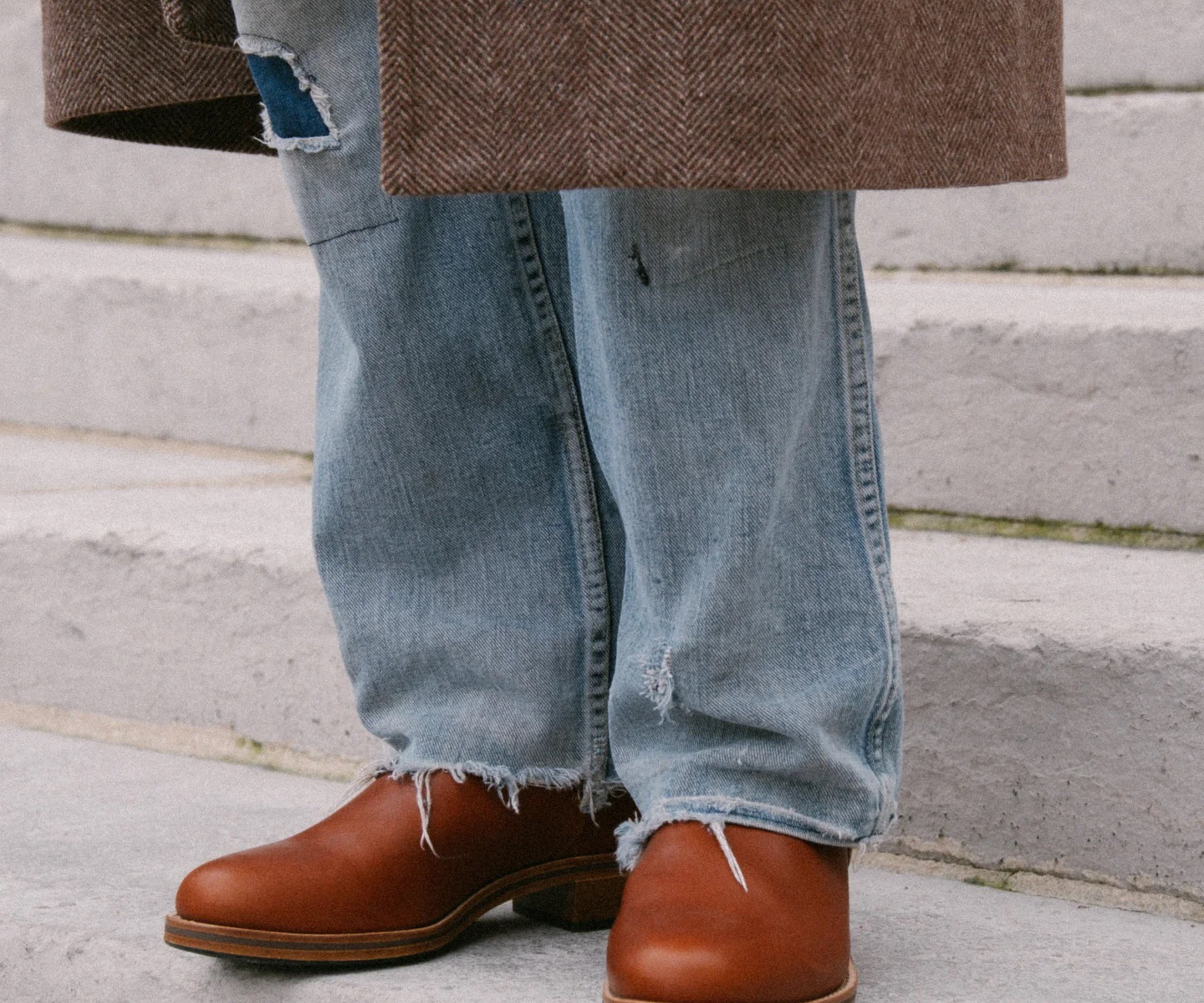 THE RANCH BOOTS Chaussettes et chaussures 41EU / 8US / COGNAC - BRUT Clothing