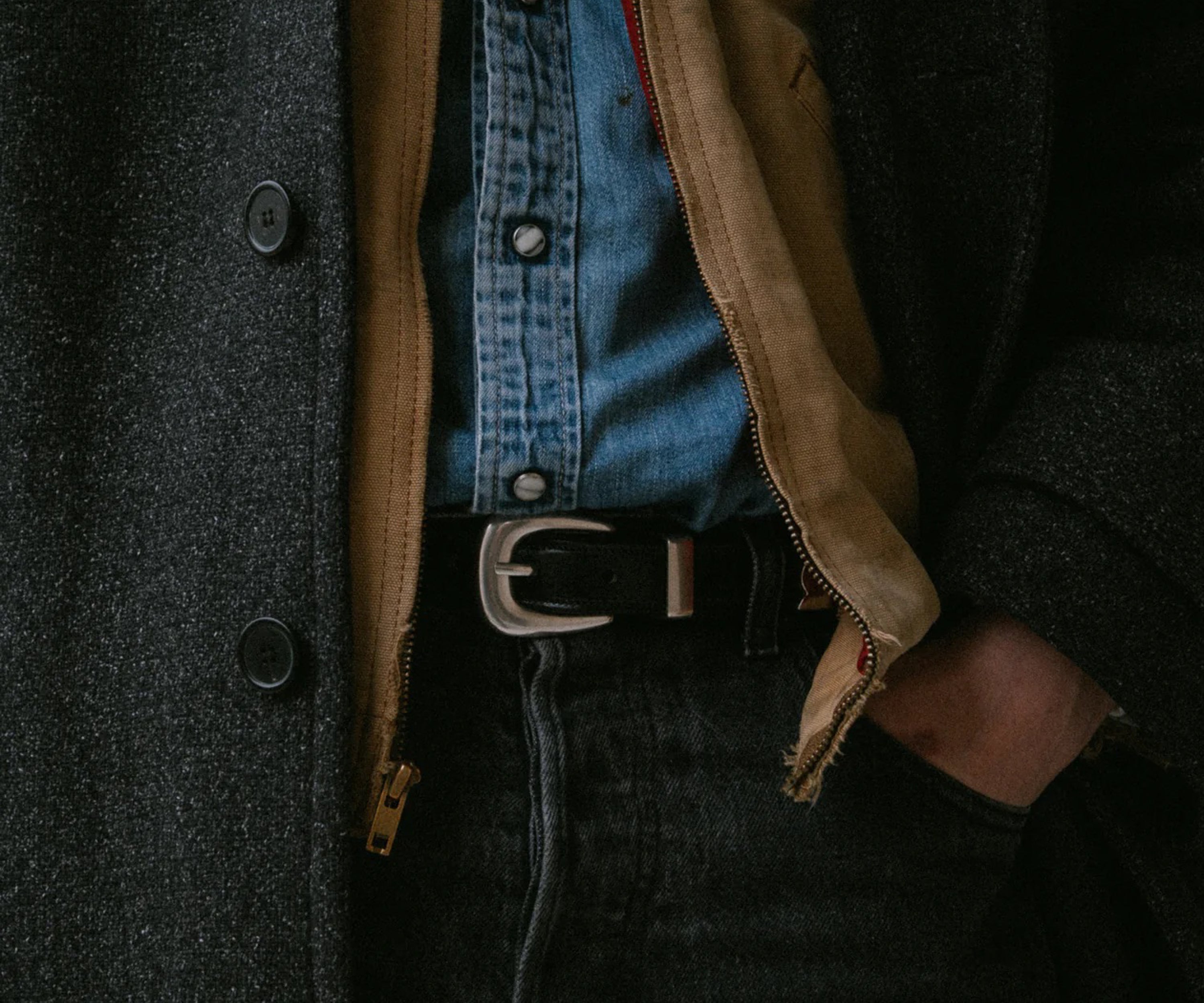 THE MACADAM BELT Ceintures TAILLE 0 / NOIR - BRUT Clothing