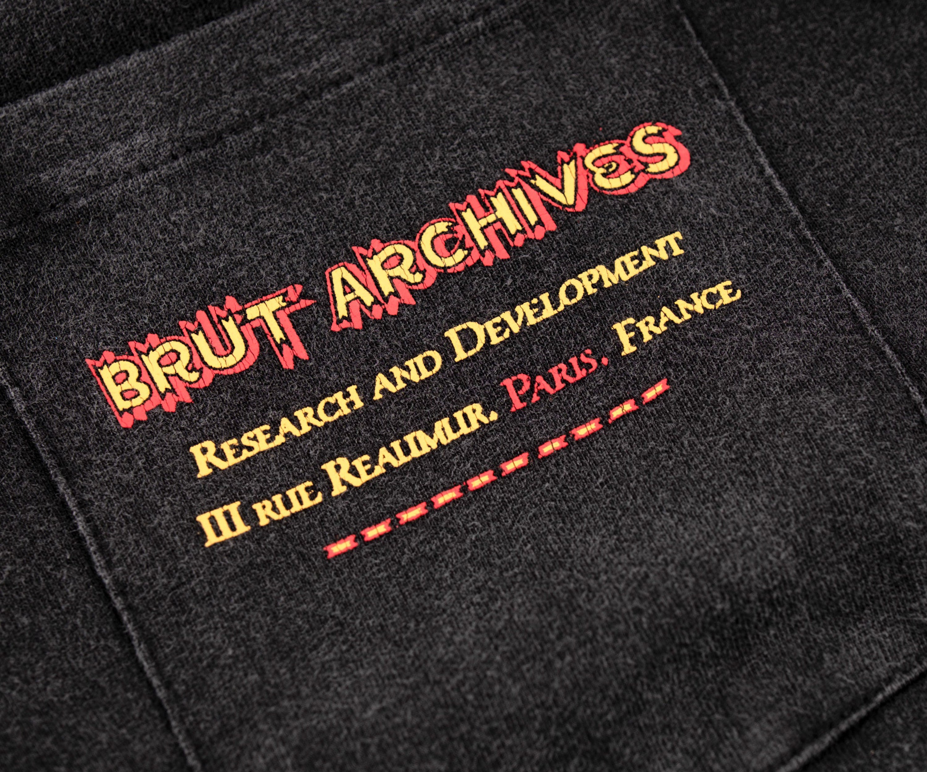 THE RESEARCH TEE T-Shirts X-SMALL / NOIR - BRUT Clothing