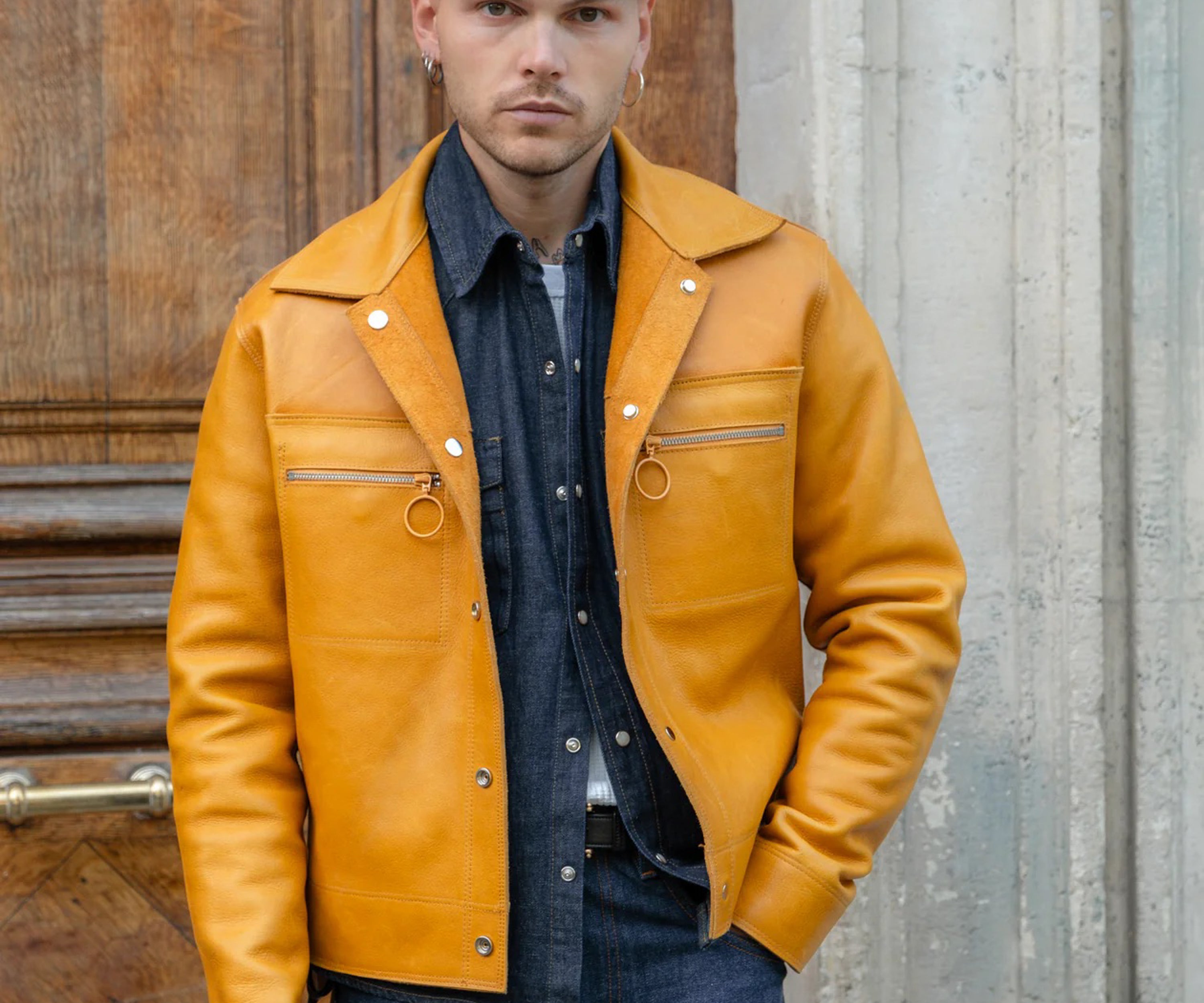THE REVERSIBLE TRUCKER Manteaux et vestes SMALL / MOUTARDE - BRUT Clothing