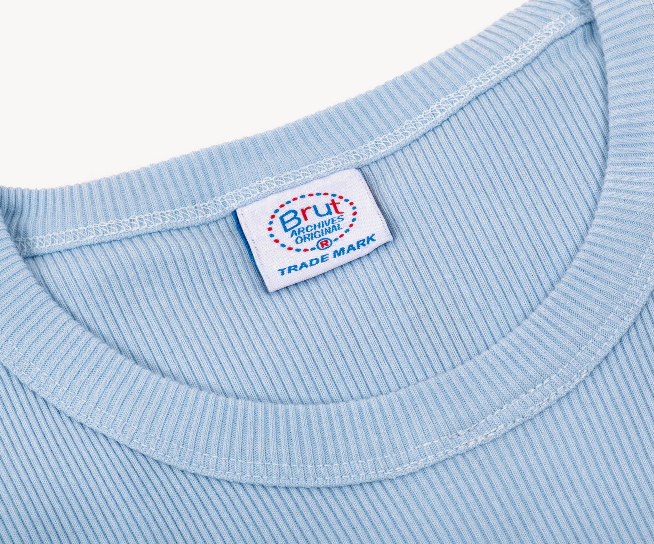 THE RIB TEE T-shirts X-SMALL / BLEU CIEL - BRUT Clothing