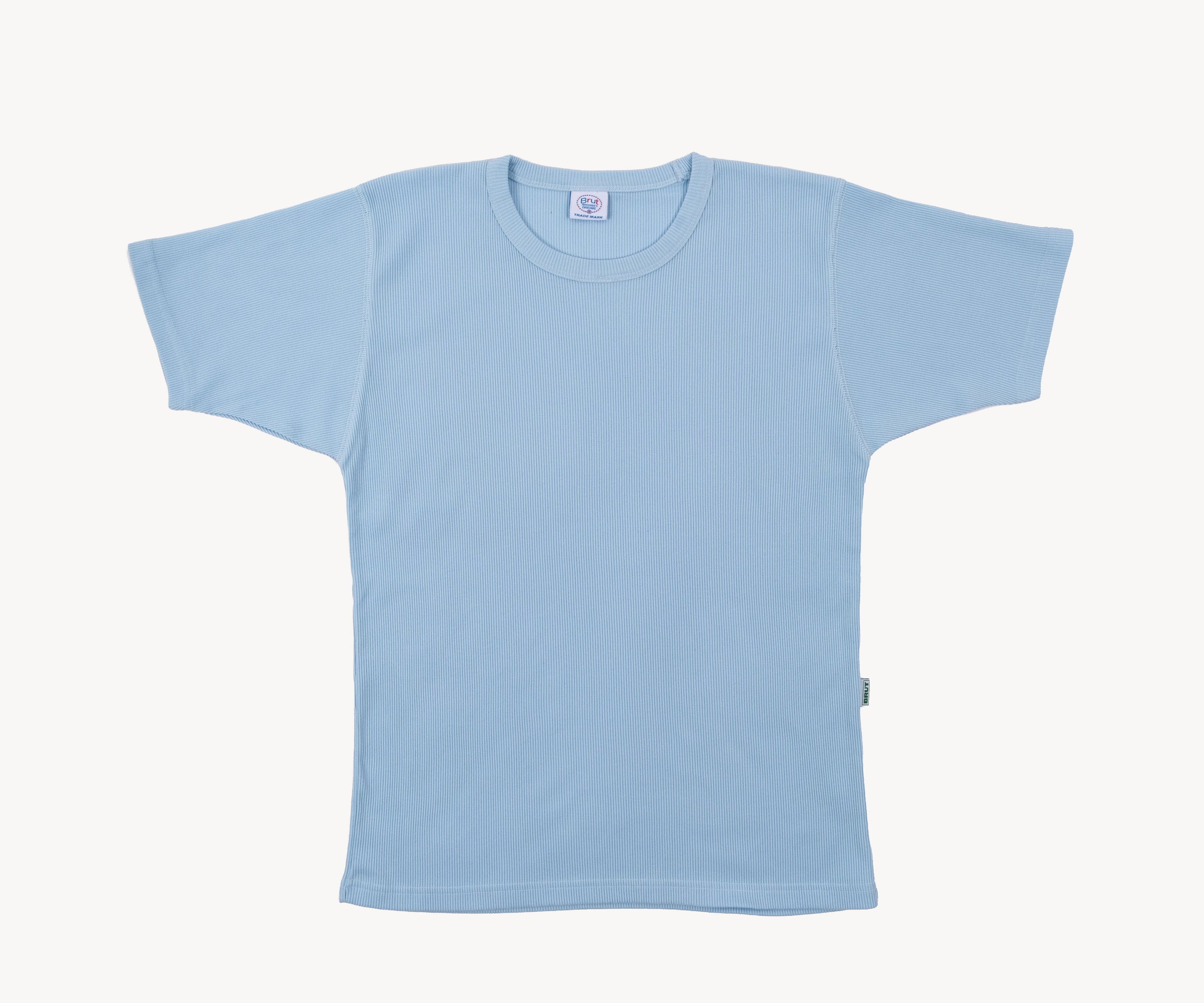 THE RIB TEE T-shirts X-SMALL / BLEU CIEL - BRUT Clothing