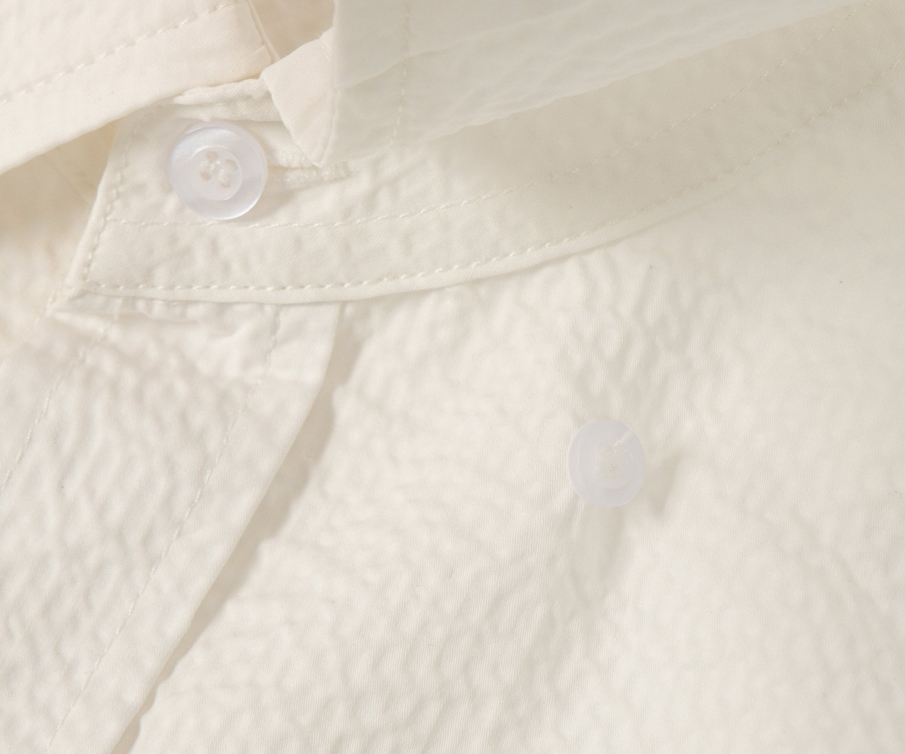 THE BEST SEERSUCKER SHIRT Chemises XS / BLANCHE - BRUT Clothing
